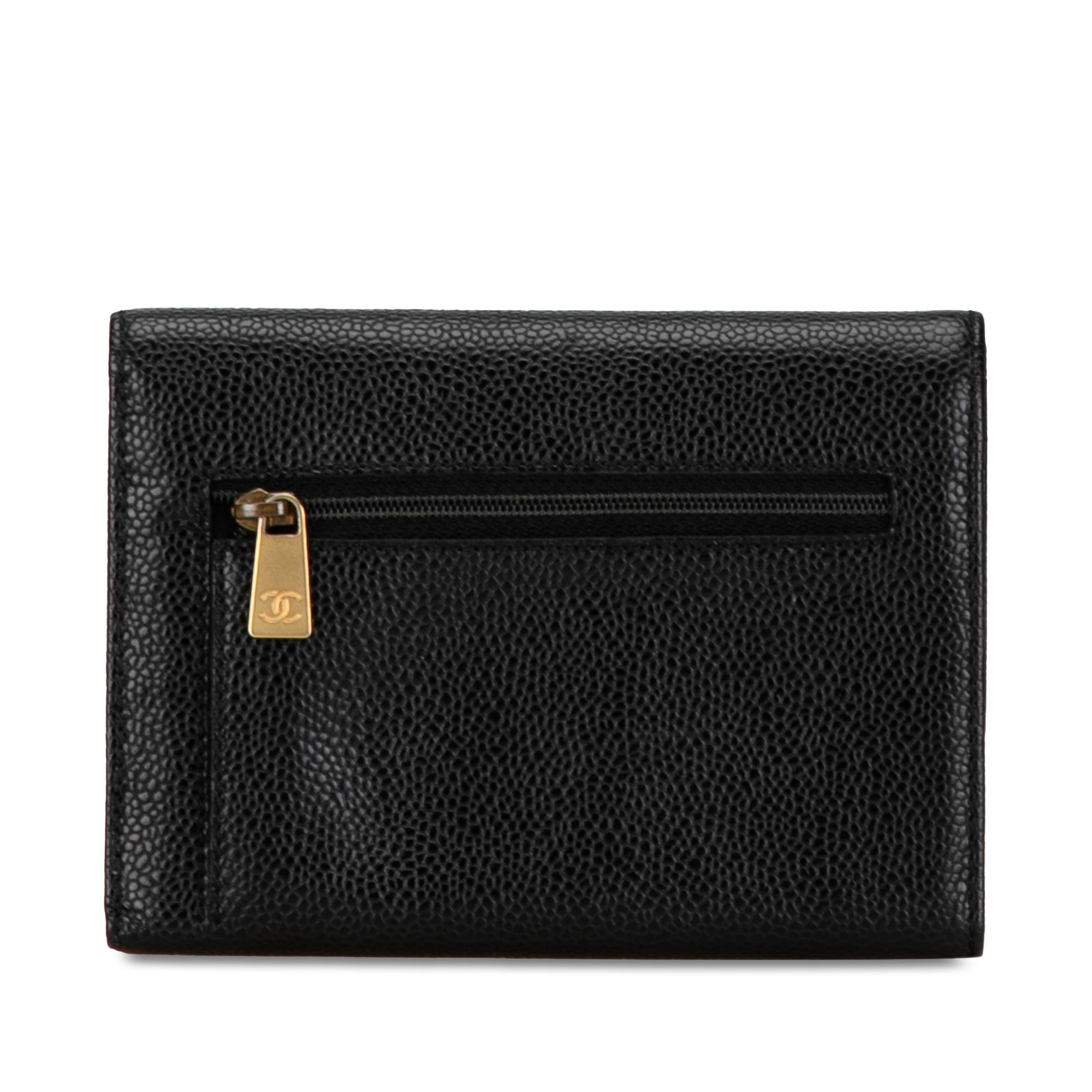 Chanel Chanel CC Caviar Trifold Wallet Black Size ONE SIZE - 3 Thumbnail