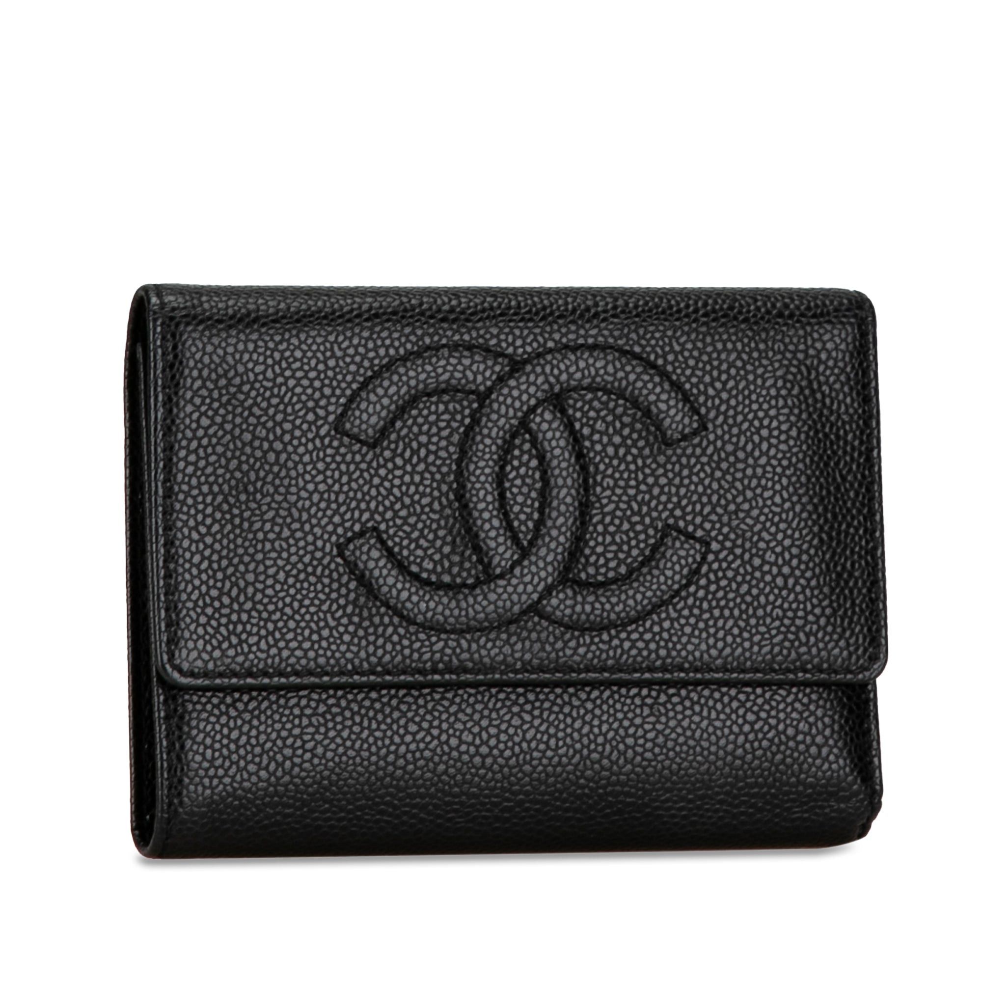 Chanel Chanel CC Caviar Trifold Wallet Black Size ONE SIZE - 2 Thumbnail