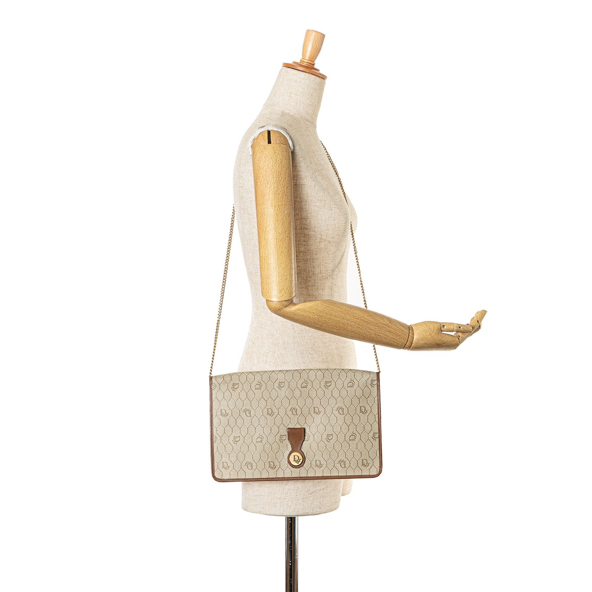 Dior Dior Honeycomb Chain Crossbody Brown Size ONE SIZE - 8 Thumbnail