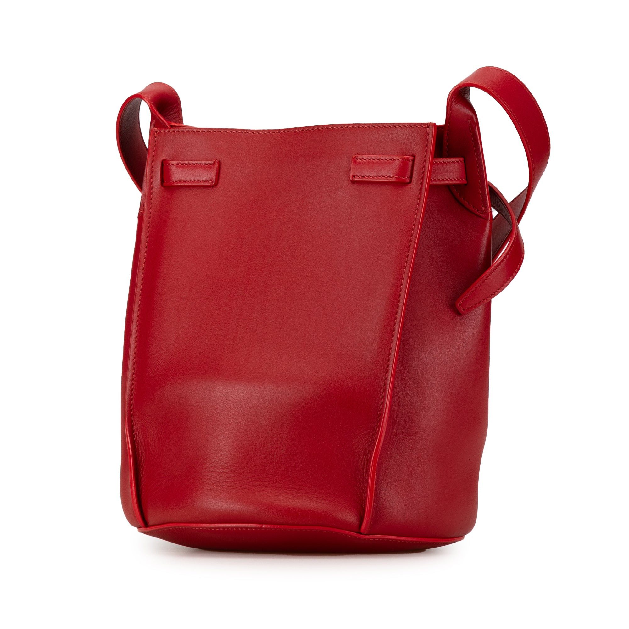 Celine Celine Leather Big Bag Bucket Crossbody Red Size ONE SIZE - 2 Thumbnail