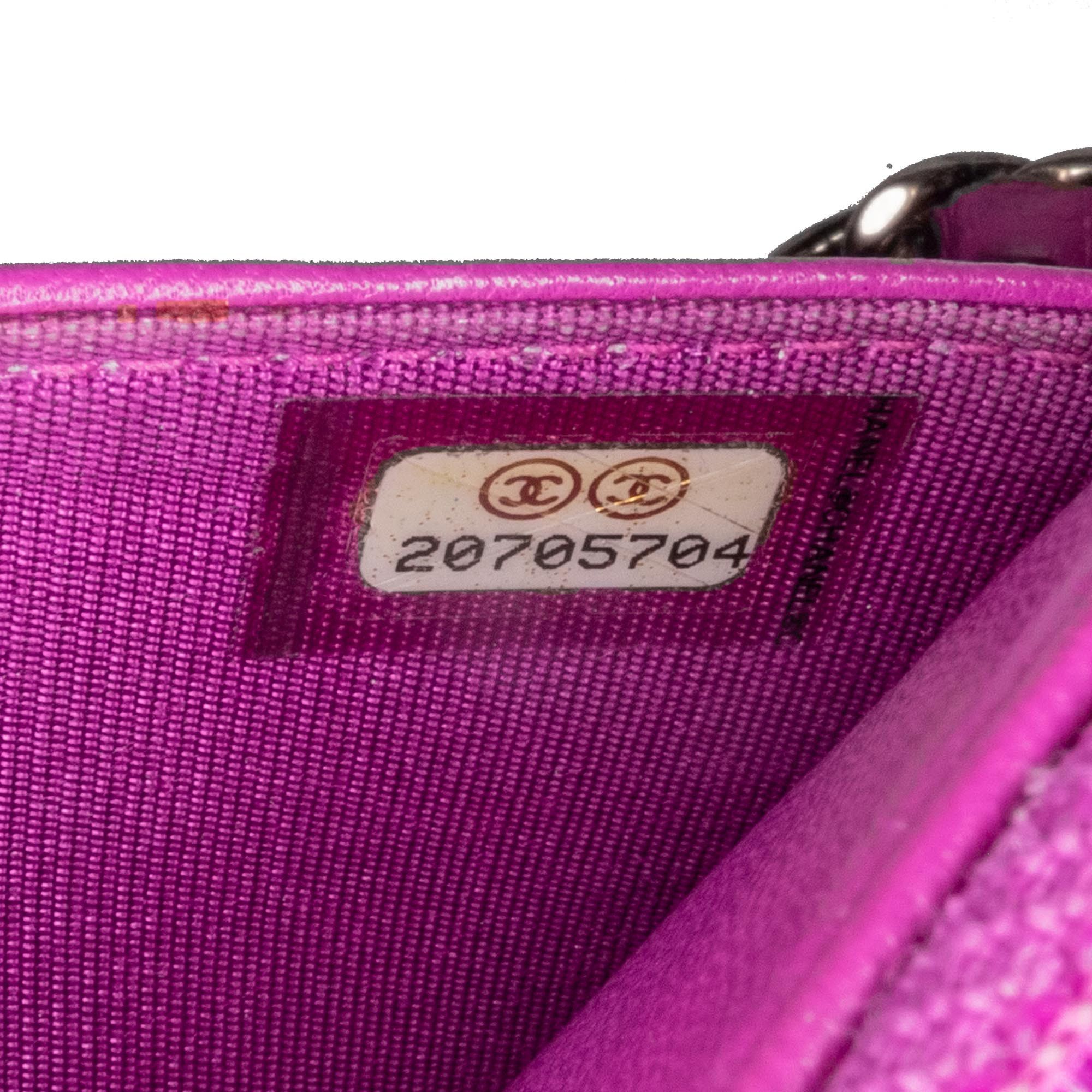 Chanel Chanel Lambskin Coco Boy Wallet On Chain Purple Size ONE SIZE - 7 Thumbnail