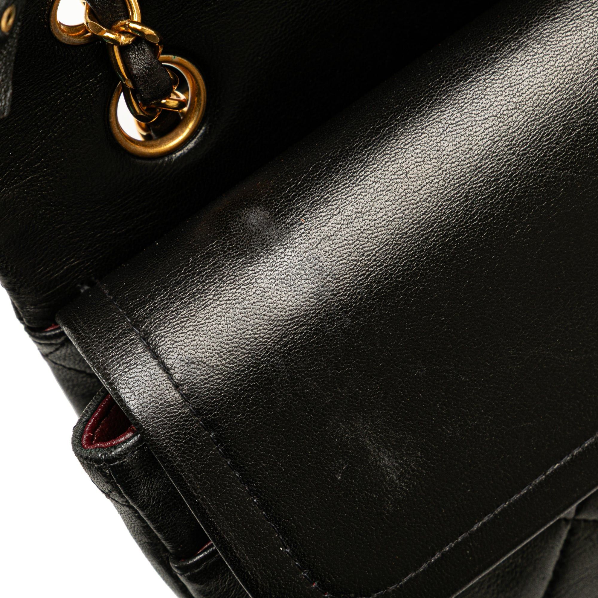 Chanel Chanel Medium Classic Lambskin Double Flap Black Size ONE SIZE - 9 Thumbnail