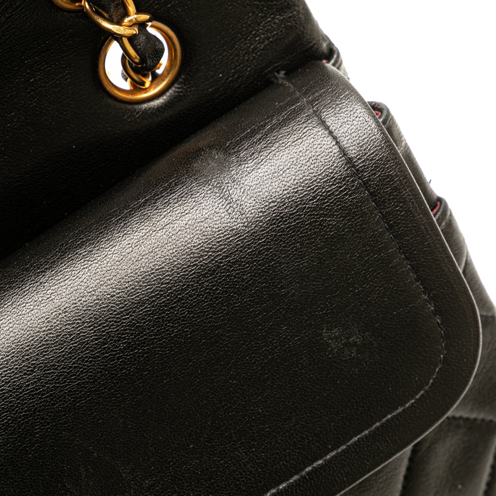 Chanel Chanel Medium Classic Lambskin Double Flap Black Size ONE SIZE - 10 Thumbnail