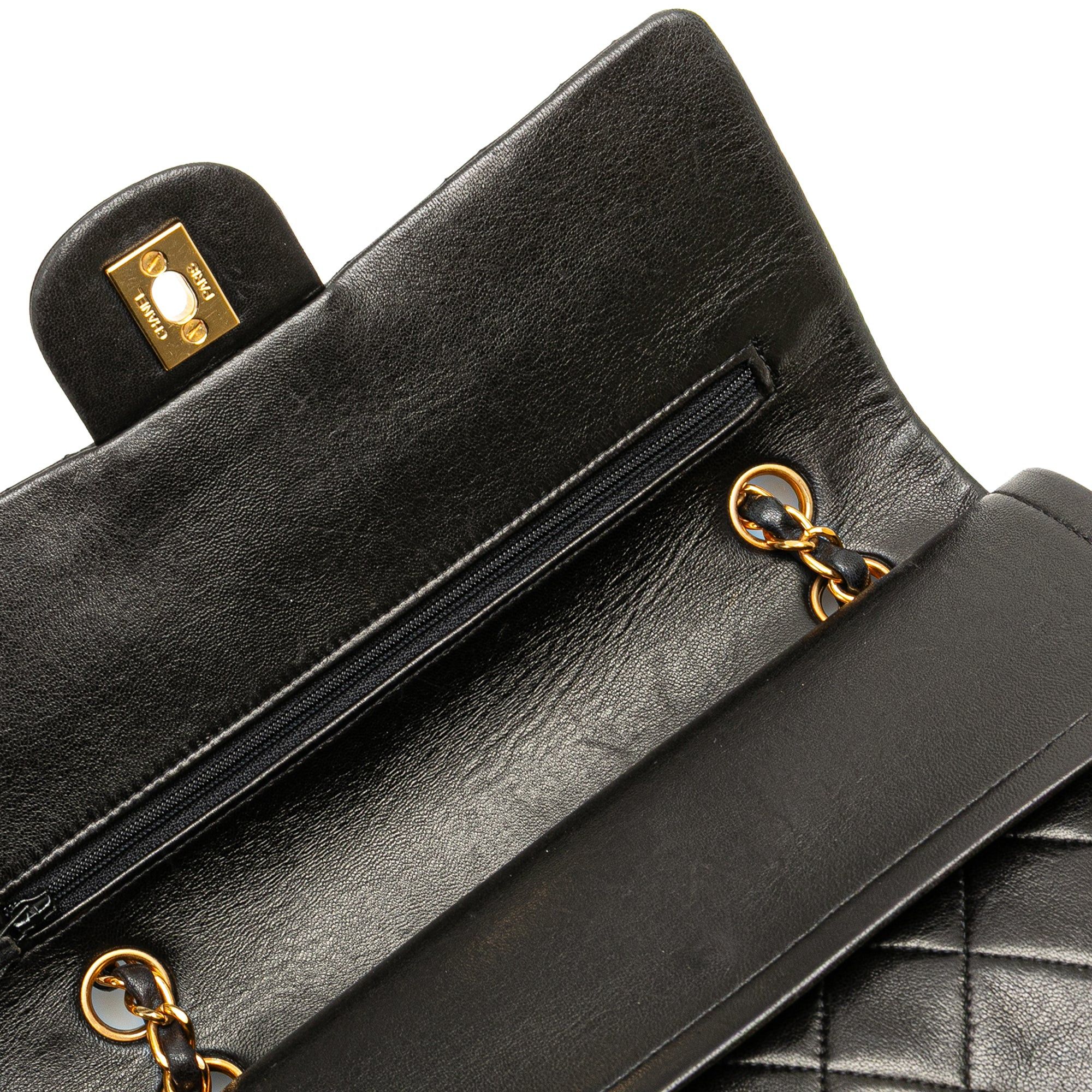 Chanel Chanel Medium Classic Lambskin Double Flap Black Size ONE SIZE - 13 Thumbnail