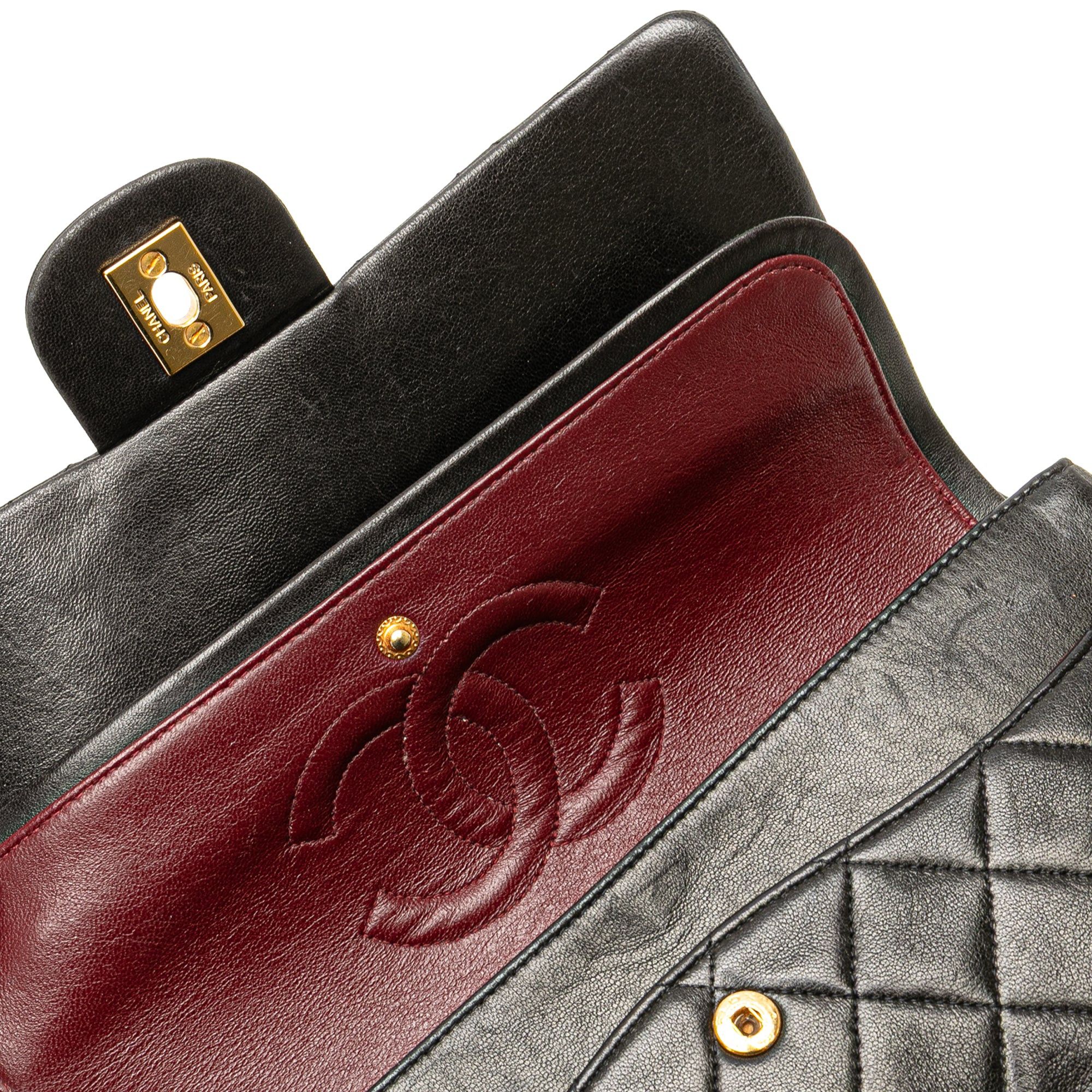 Chanel Chanel Medium Classic Lambskin Double Flap Black Size ONE SIZE - 12 Thumbnail