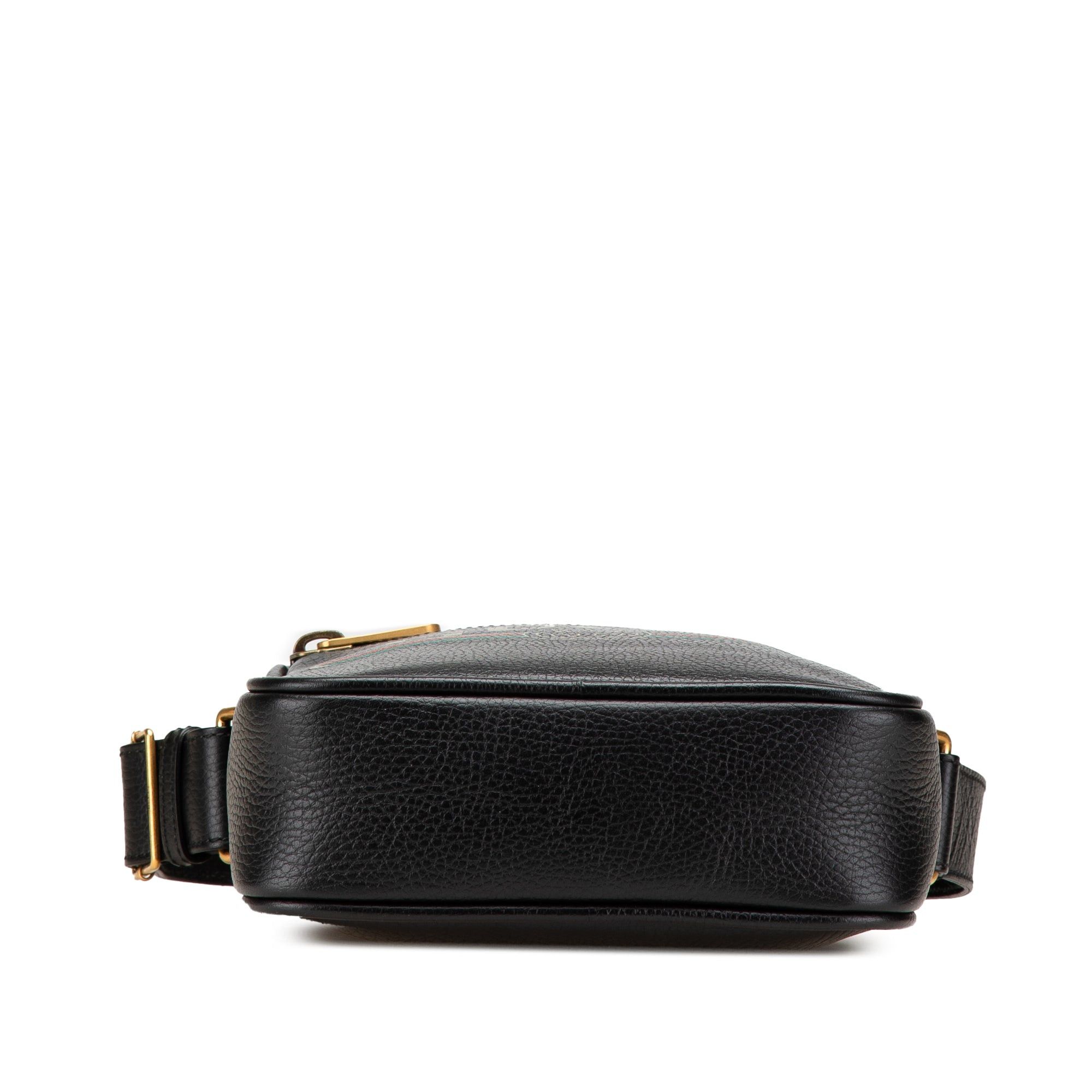 Gucci Gucci Leather Logo Crossbody Black Size ONE SIZE - 3 Thumbnail