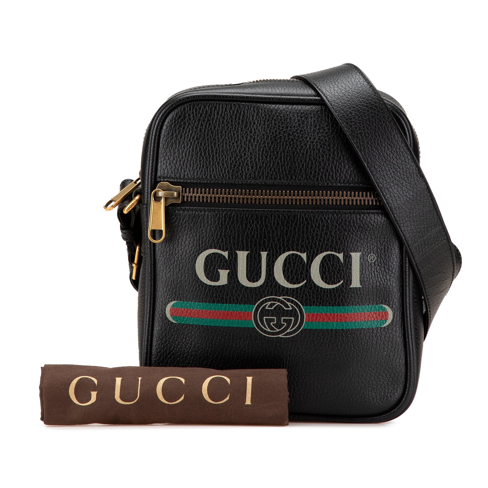 Gucci Gucci Leather Logo Crossbody Black Size ONE SIZE - 15 Thumbnail