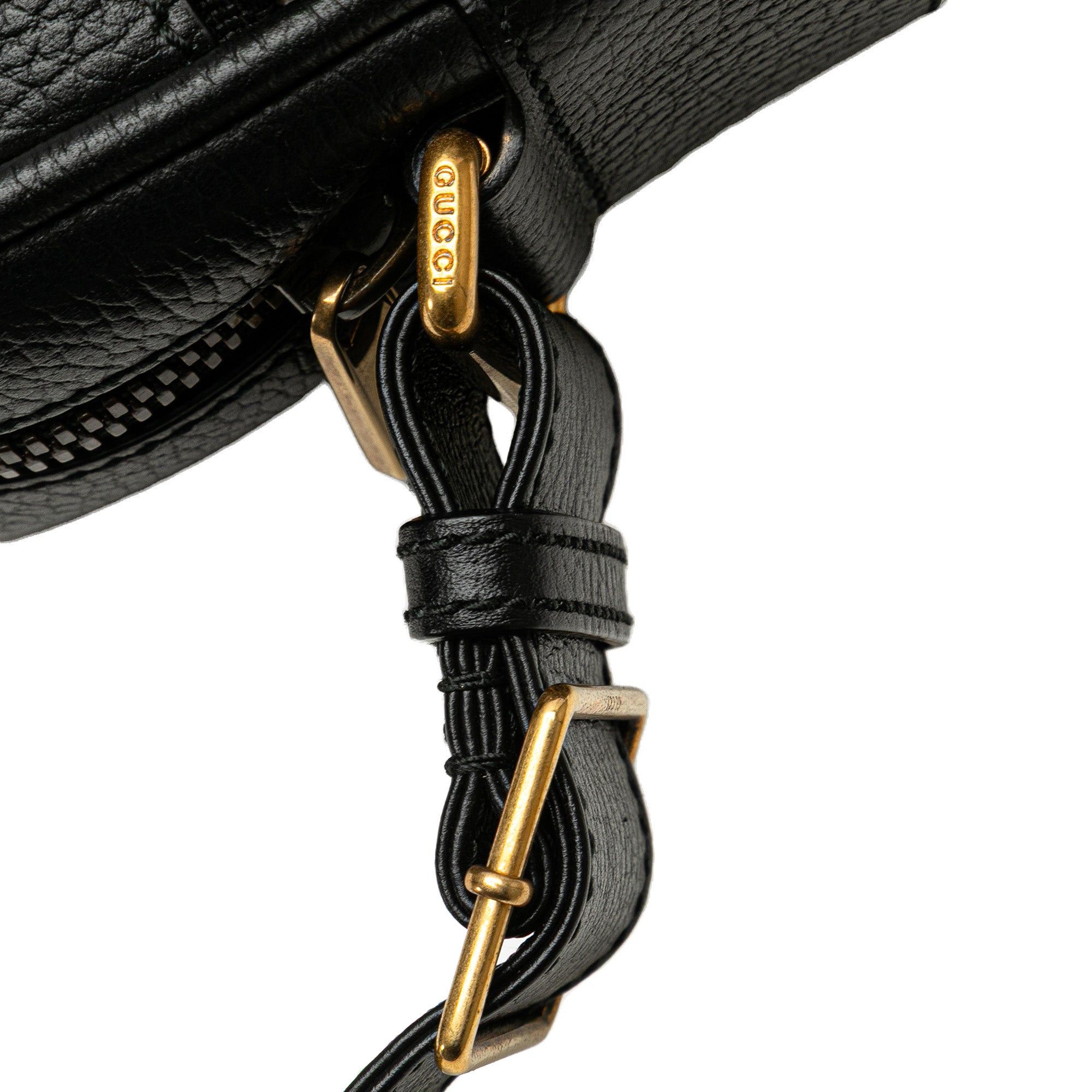 Gucci Gucci Leather Logo Crossbody Black Size ONE SIZE - 11 Thumbnail