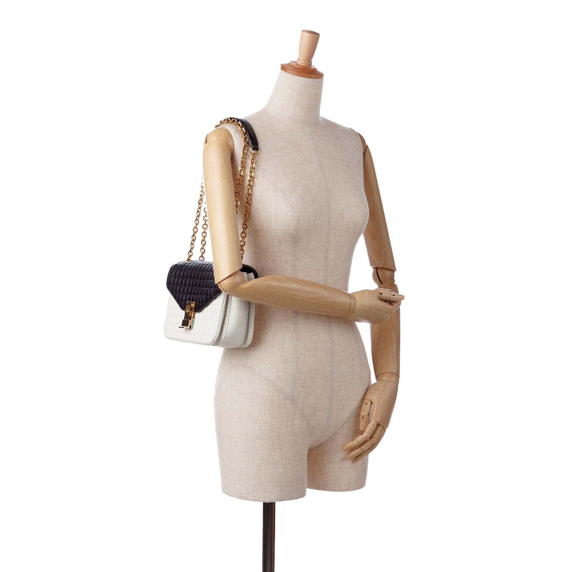 Celine Celine Medium Quilted C Bag White Size ONE SIZE - 15 Thumbnail