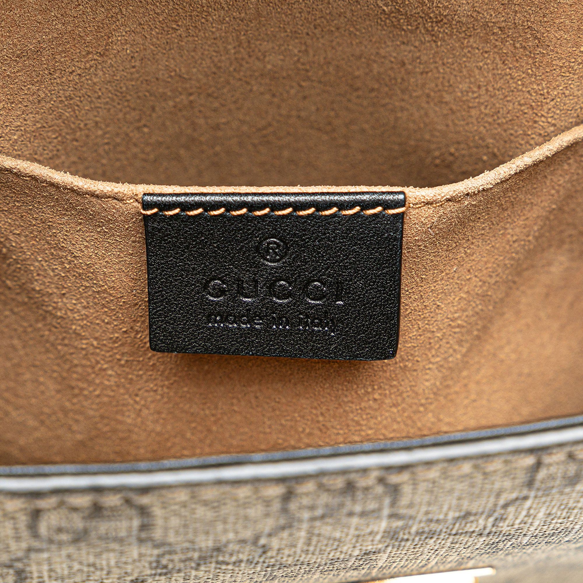 Gucci Gucci GG Supreme Padlock Backpack Brown Size ONE SIZE - 6 Thumbnail