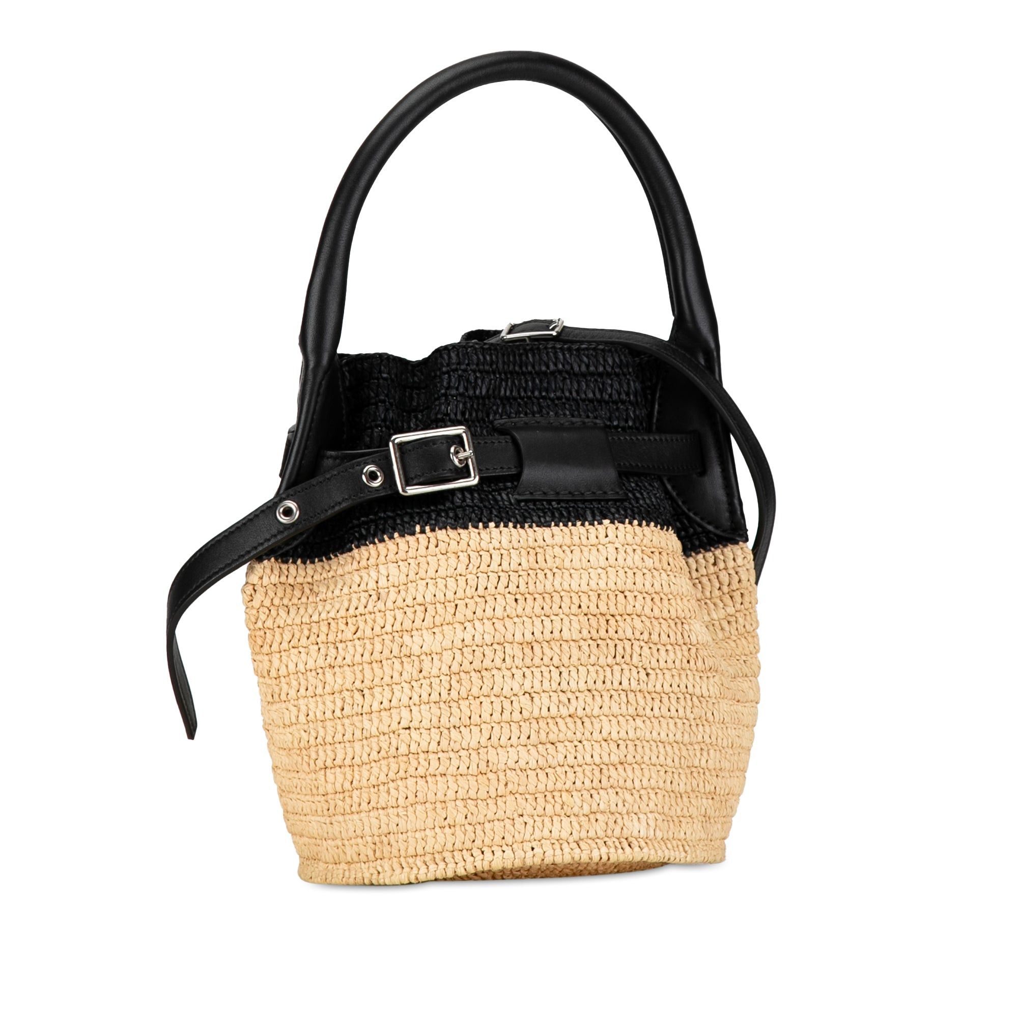 Celine Celine Woven Raffia Nano Bucket Bag Brown Size ONE SIZE - 2 Thumbnail