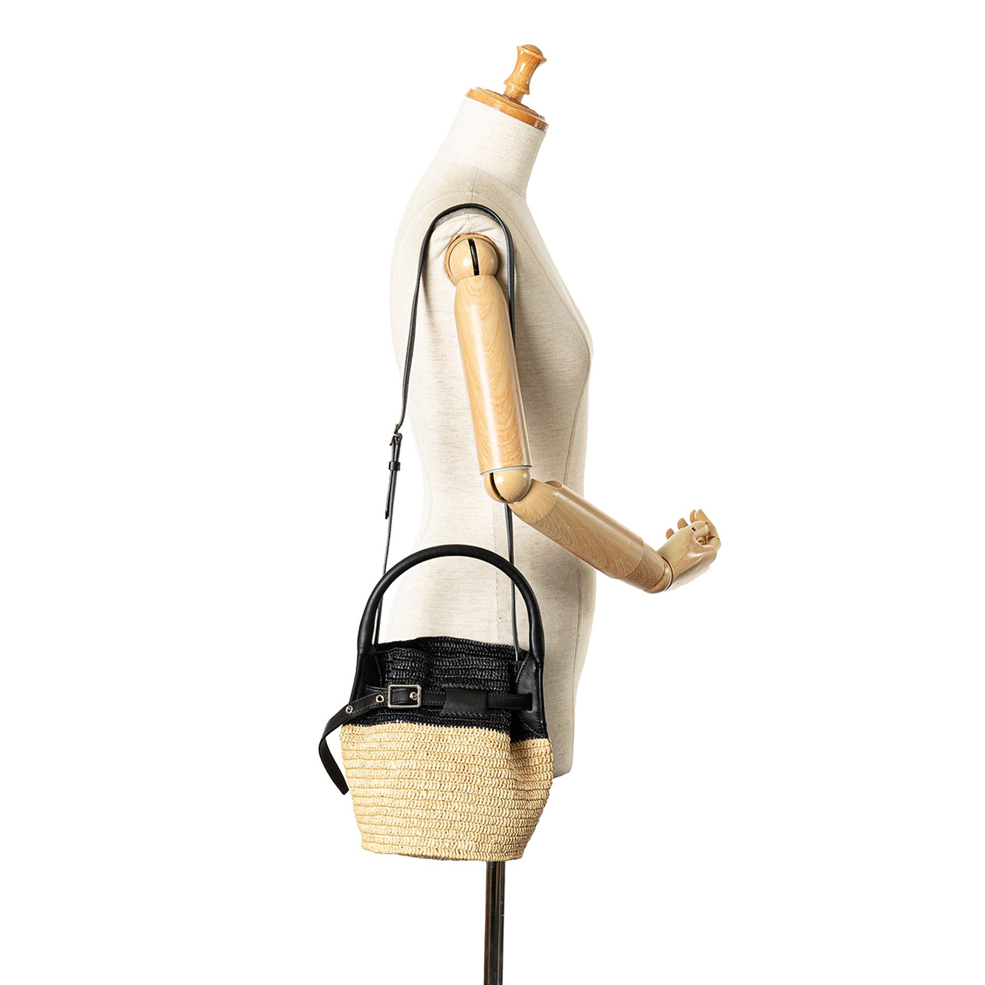 Celine Celine Woven Raffia Nano Bucket Bag Brown Size ONE SIZE - 8 Thumbnail