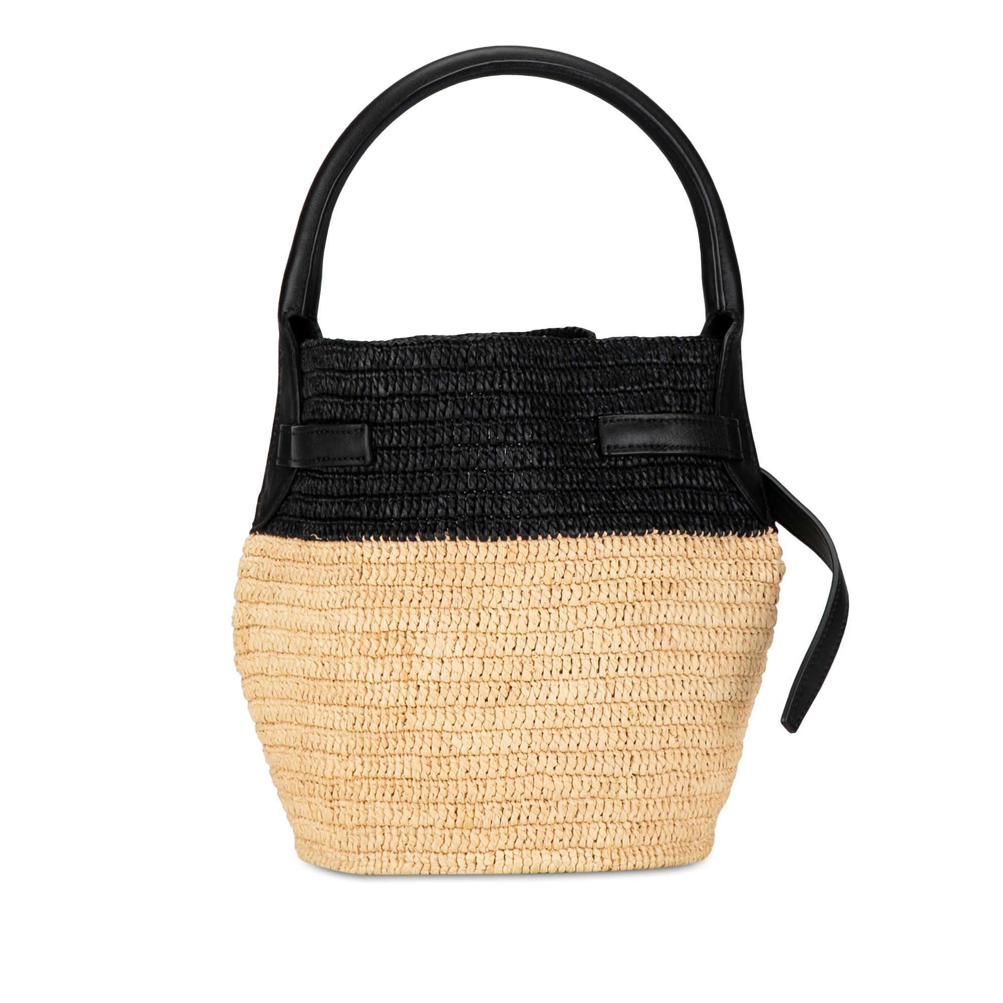 Celine Celine Woven Raffia Nano Bucket Bag Brown Size ONE SIZE - 3 Thumbnail