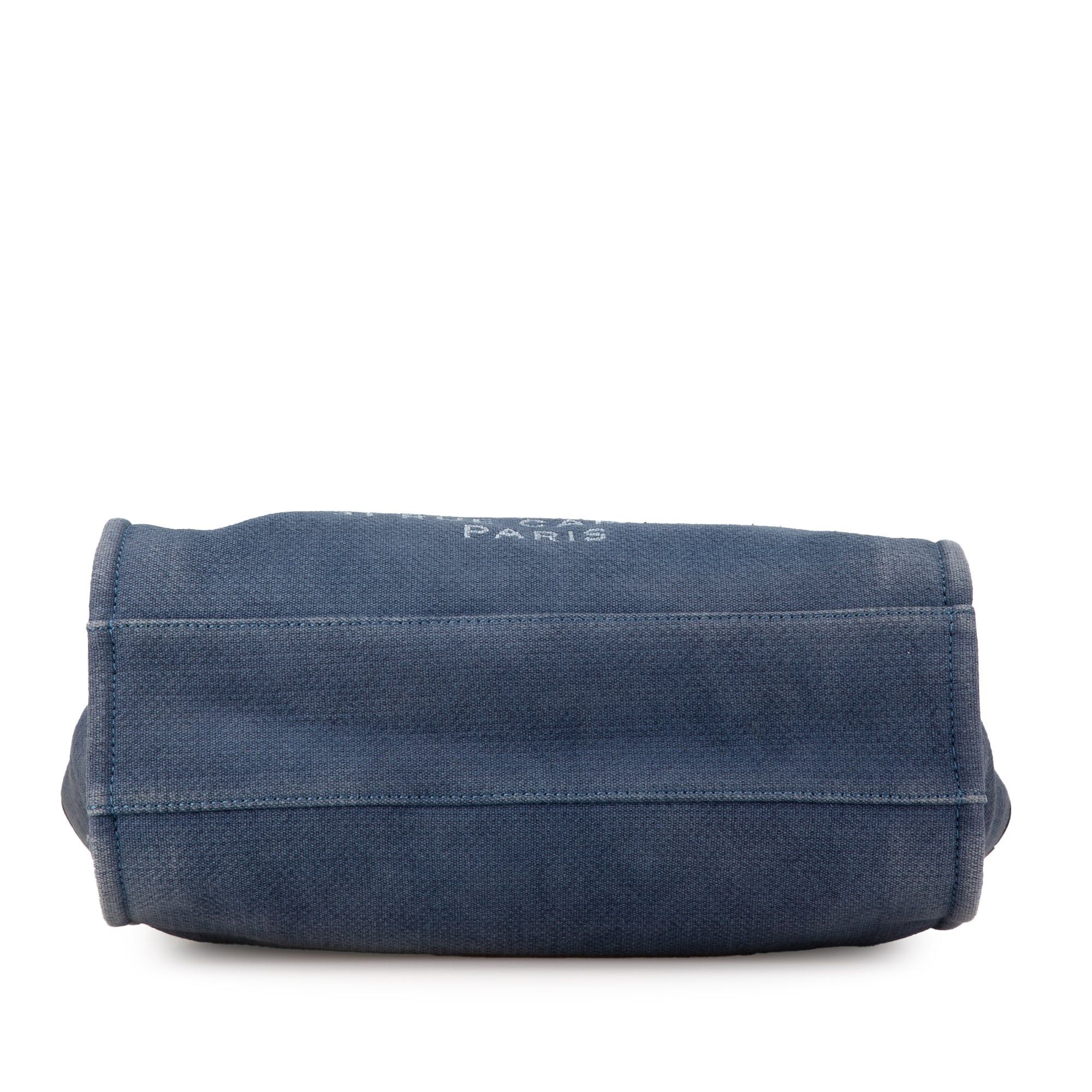 Chanel Chanel Small Canvas Deauville Tote Blue Size ONE SIZE - 3 Thumbnail