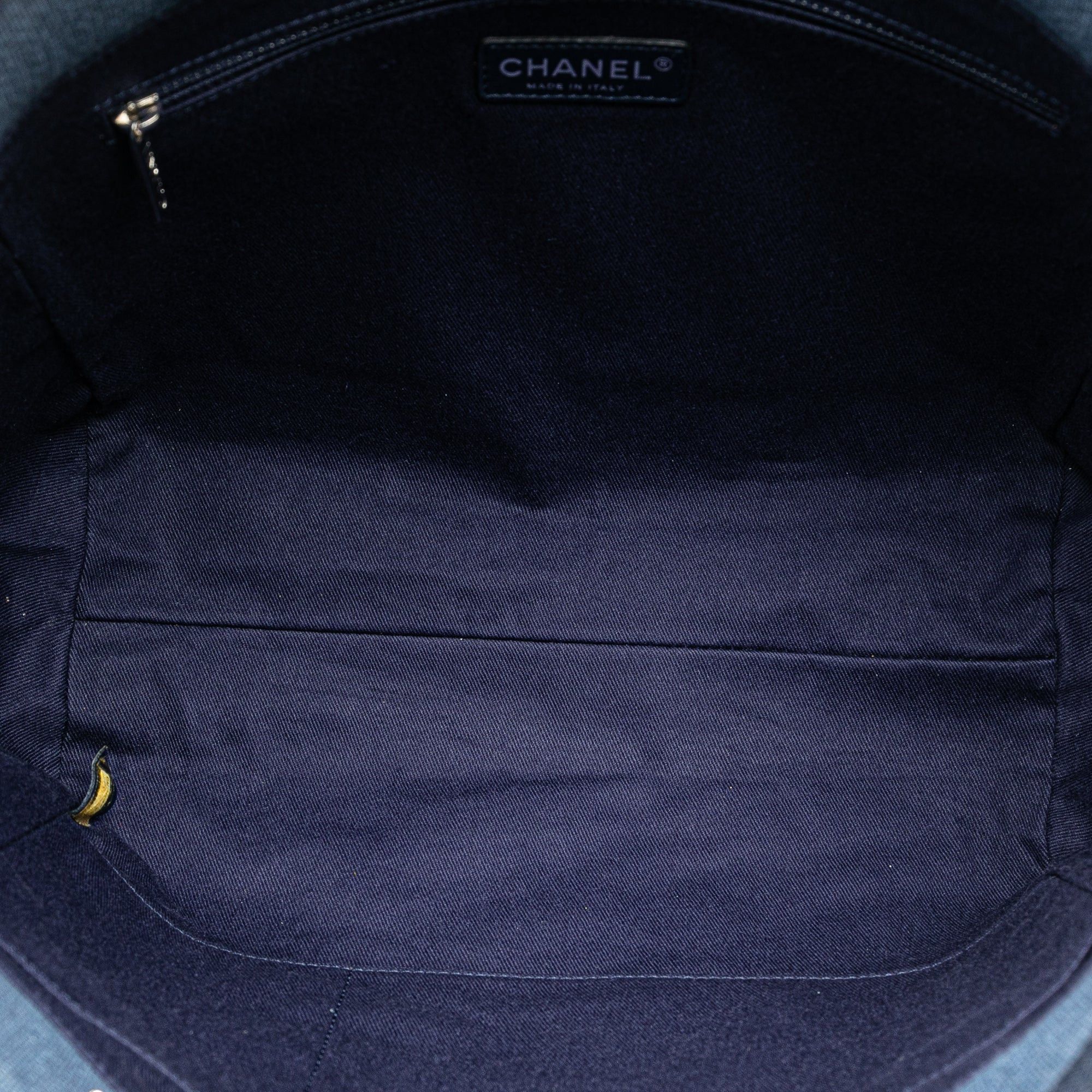 Chanel Chanel Small Canvas Deauville Tote Blue Size ONE SIZE - 4 Thumbnail
