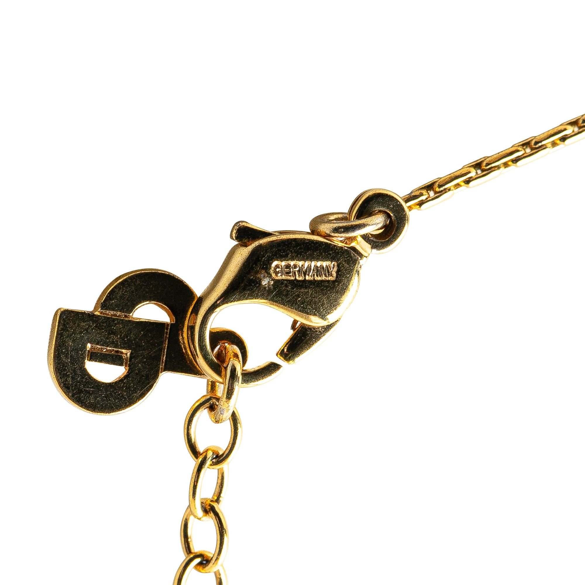 Dior Dior Gold Plated CD Logo Pendant Necklace Gold Size ONE SIZE - 4 Thumbnail