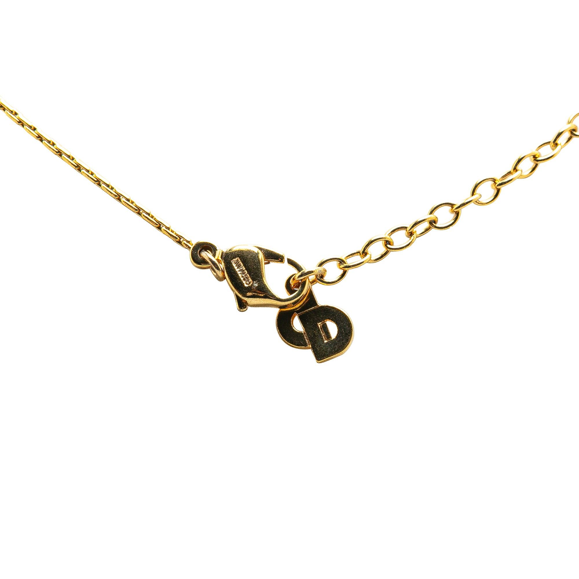 Dior Dior Gold Plated CD Logo Pendant Necklace Gold Size ONE SIZE - 2 Thumbnail