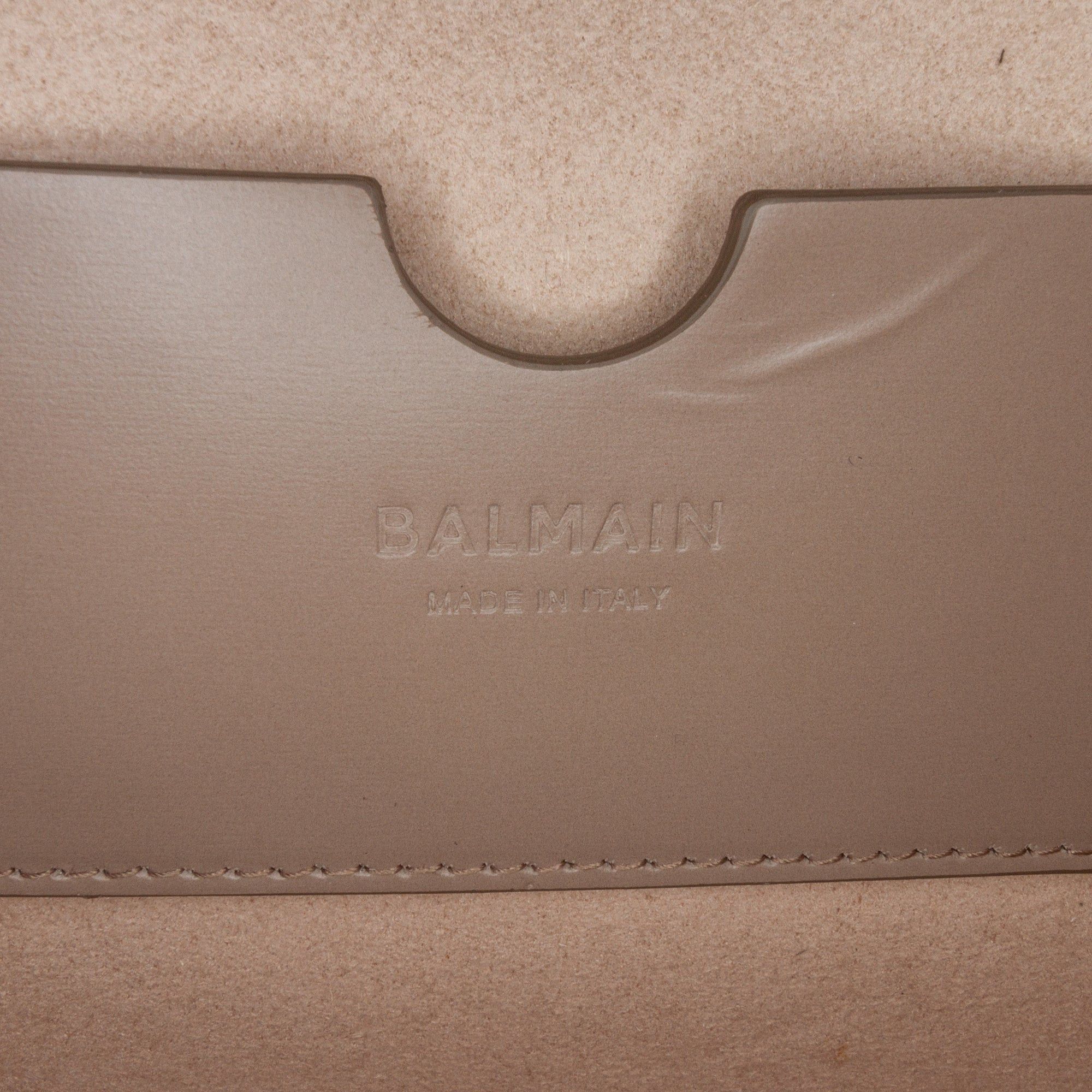 Balmain Balmain Embossed Leather Ely Shoulder Bag Brown Size ONE SIZE - 6 Thumbnail