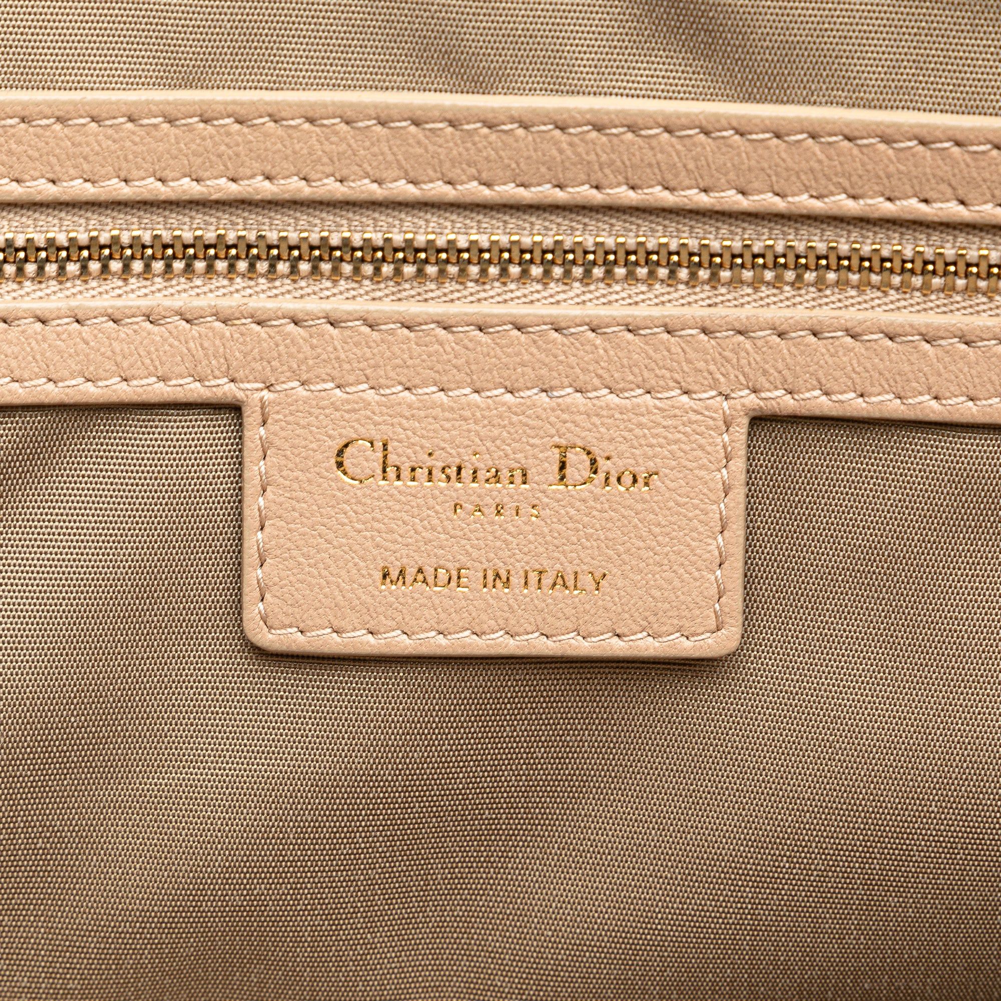 Dior Dior Medium Lambskin Cannage Soft Zipped Shopping Tote Pink Size ONE SIZE - 7 Thumbnail