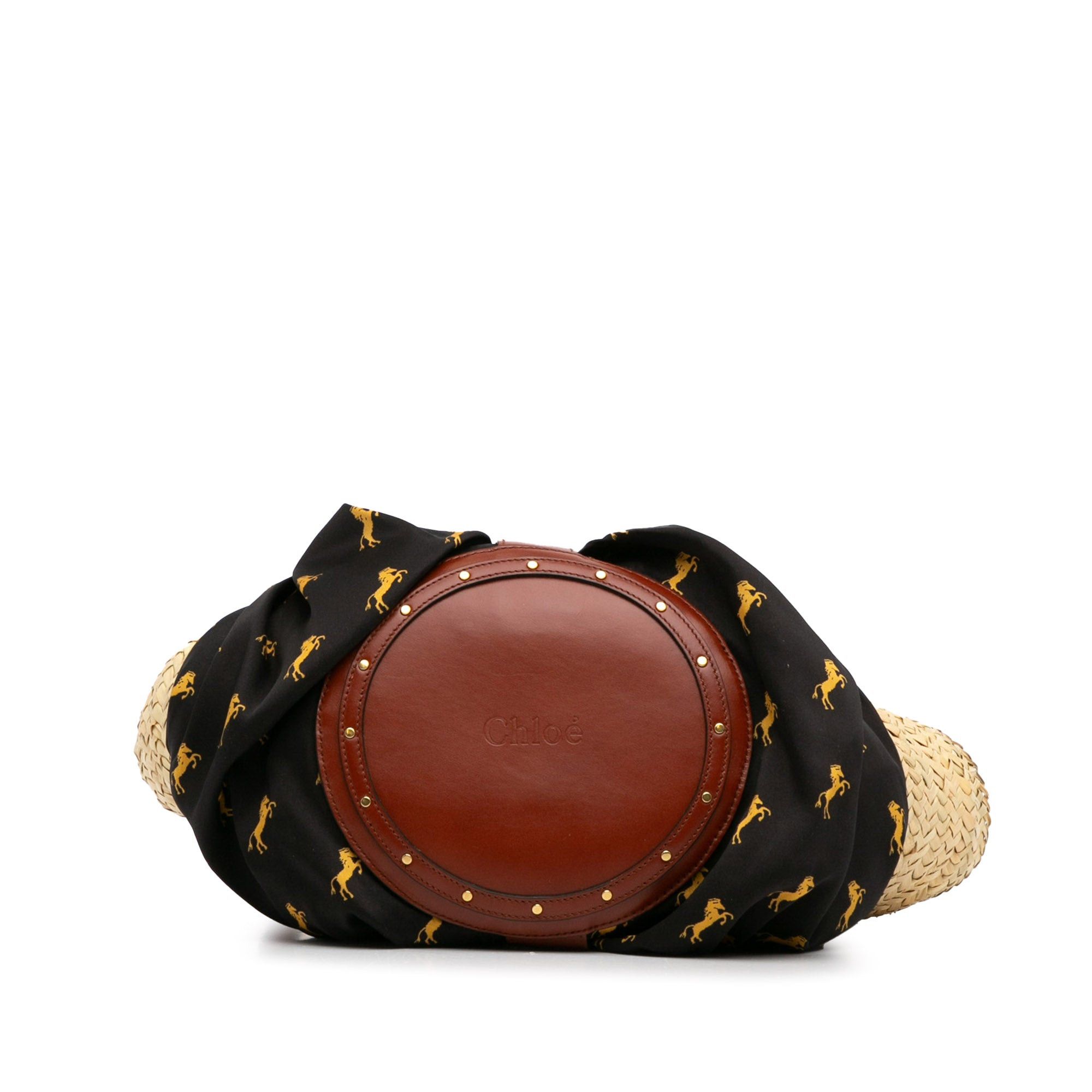 Chloe Chloé Medium Raffia Little Horses Basket Basket Brown Size ONE SIZE - 5 Thumbnail