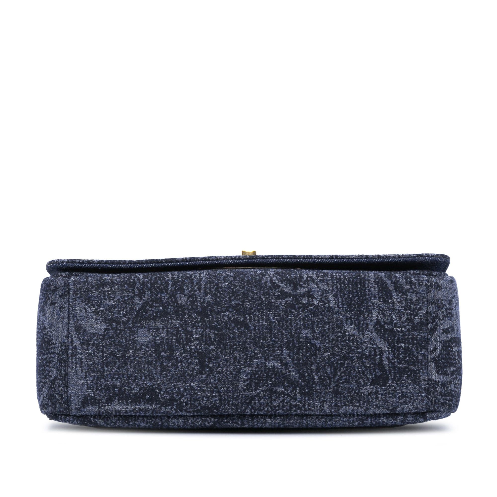 Dior Dior Medium Denim Floral Caro Bag Blue Size ONE SIZE - 3 Thumbnail