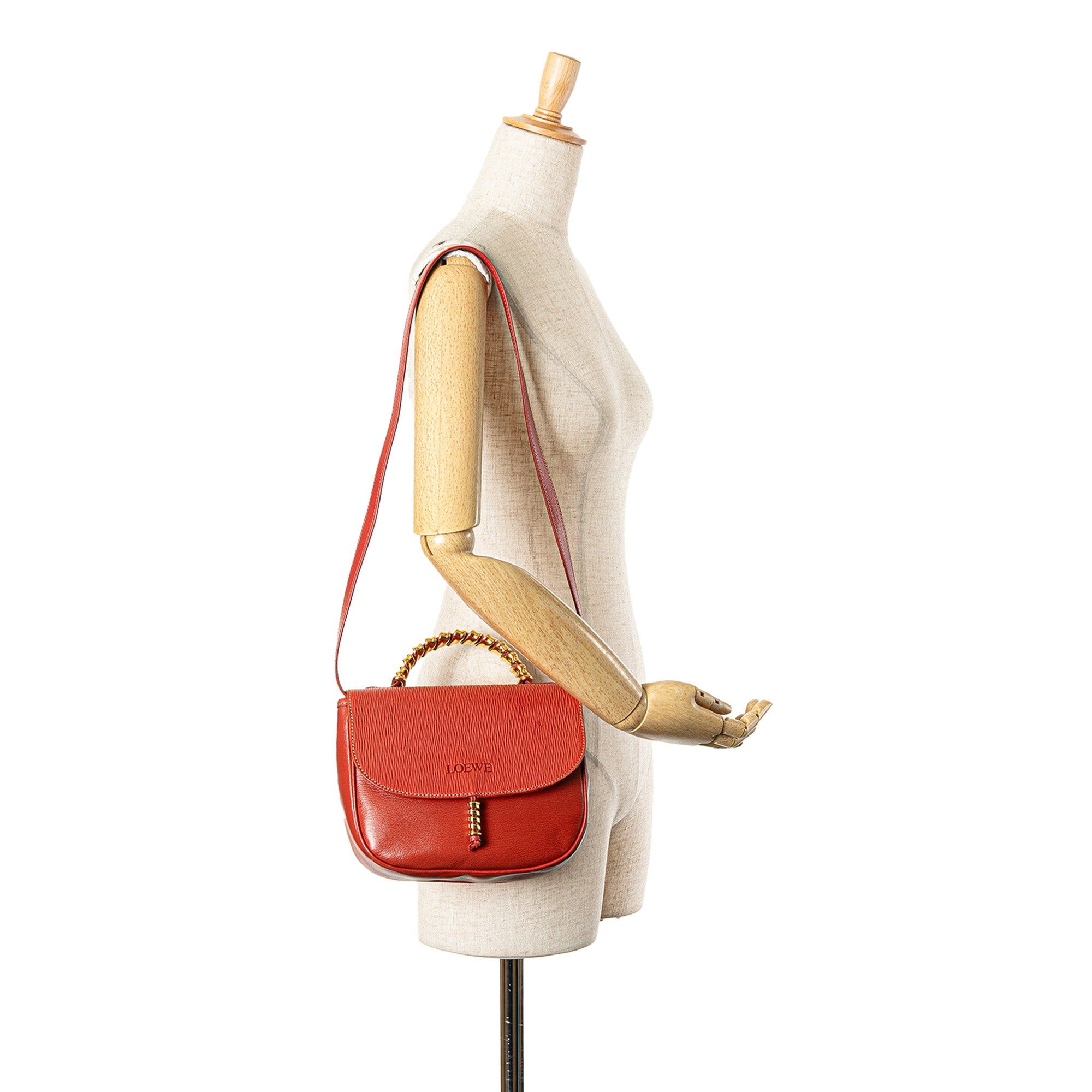 Loewe LOEWE Leather Velazquez Satchel Red Size ONE SIZE - 13 Thumbnail