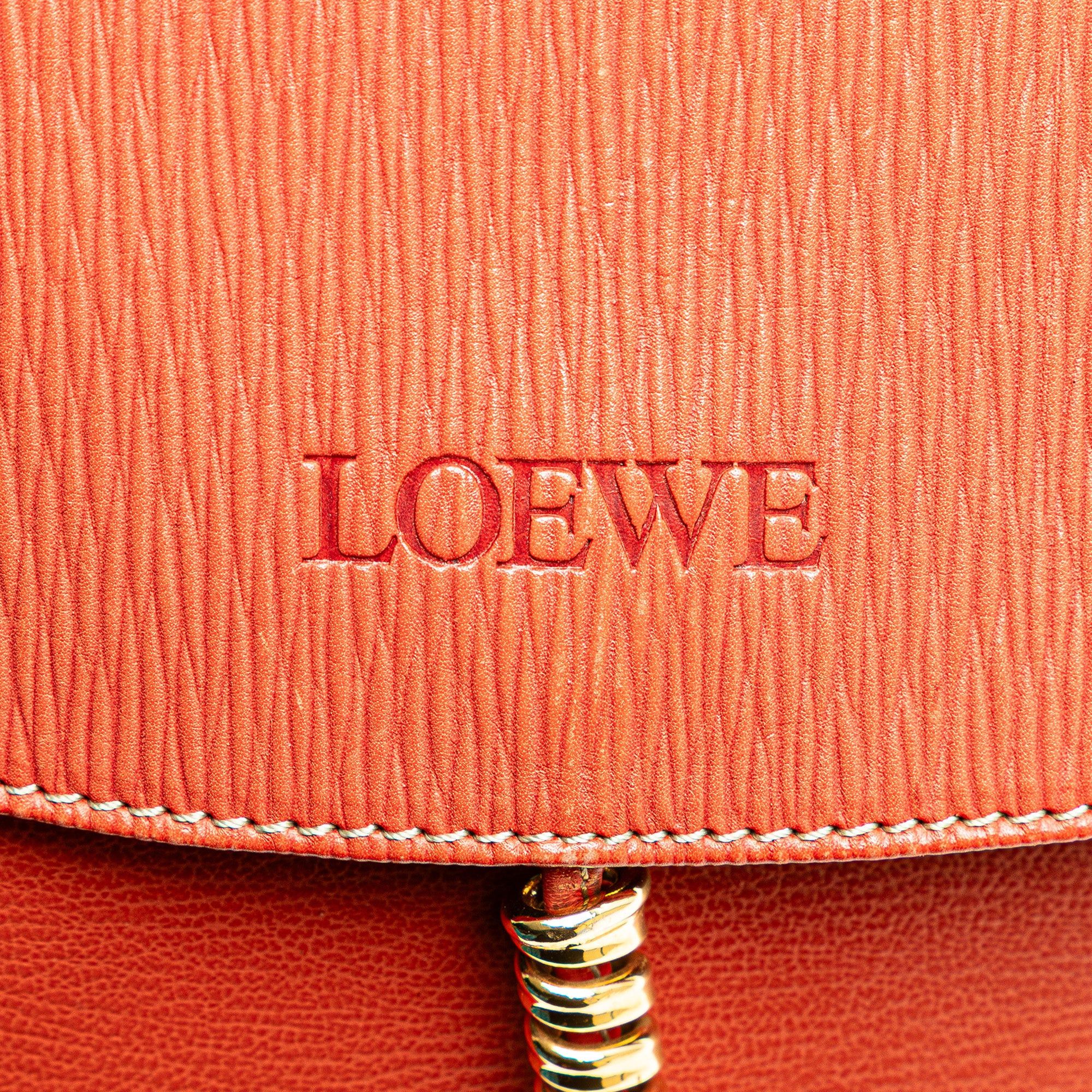 Loewe LOEWE Leather Velazquez Satchel Red Size ONE SIZE - 8 Thumbnail