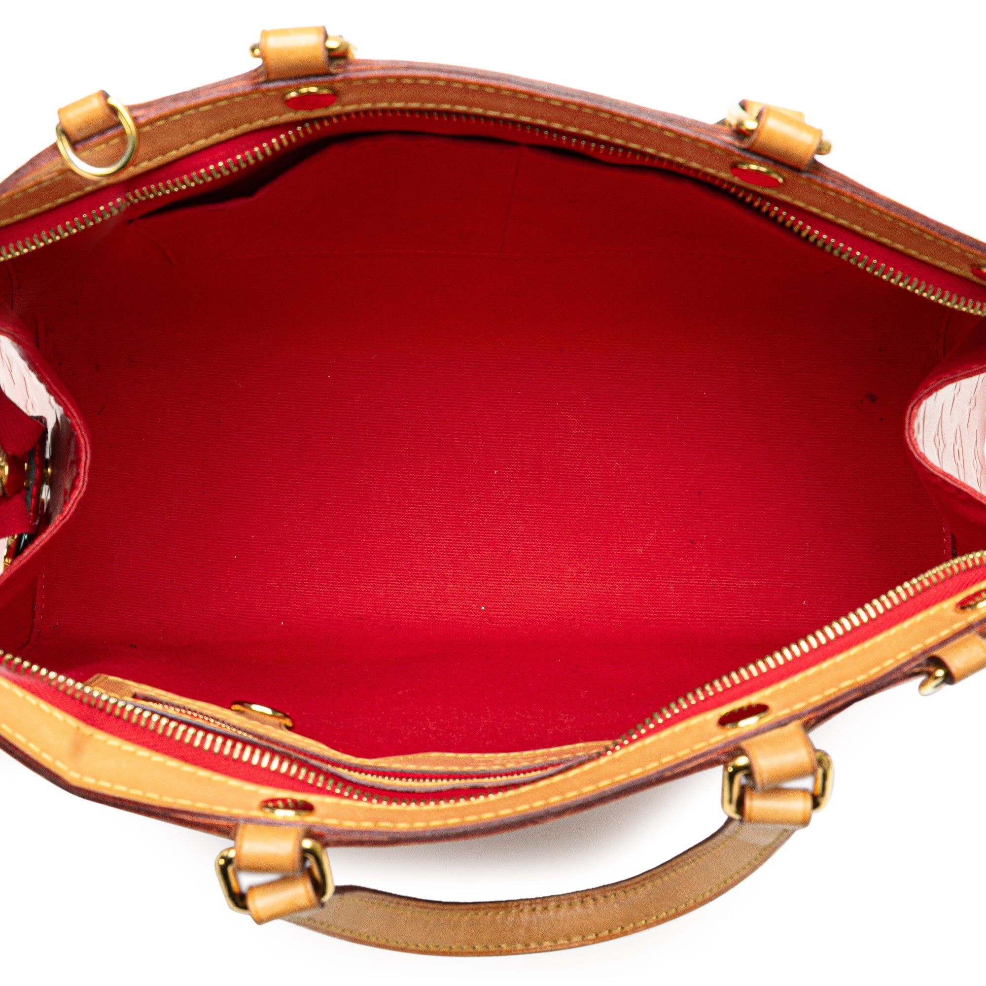 Louis Vuitton Louis Vuitton Monogram Vernis Brea MM Red Size ONE SIZE - 4 Thumbnail