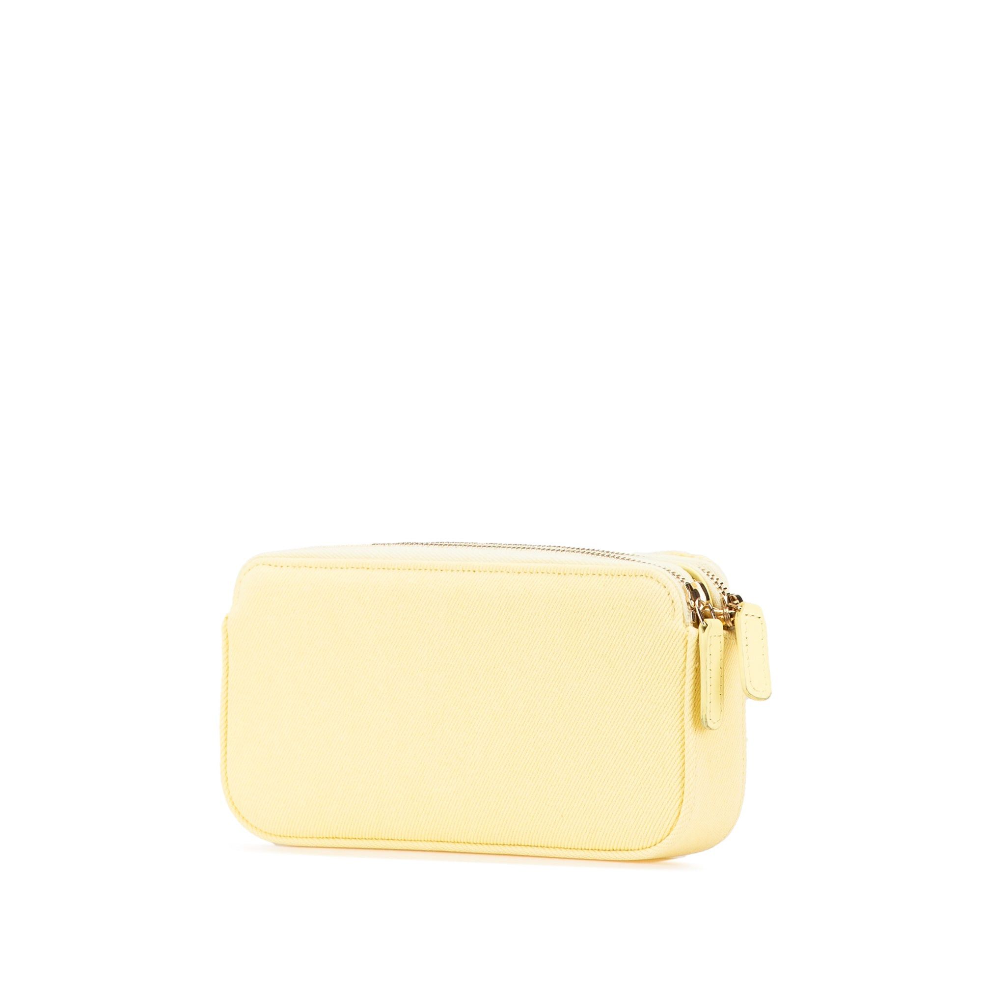 Chanel Chanel Denim Coco Fringe Double Zip Clutch with Chain Yellow Size ONE SIZE - 2 Thumbnail