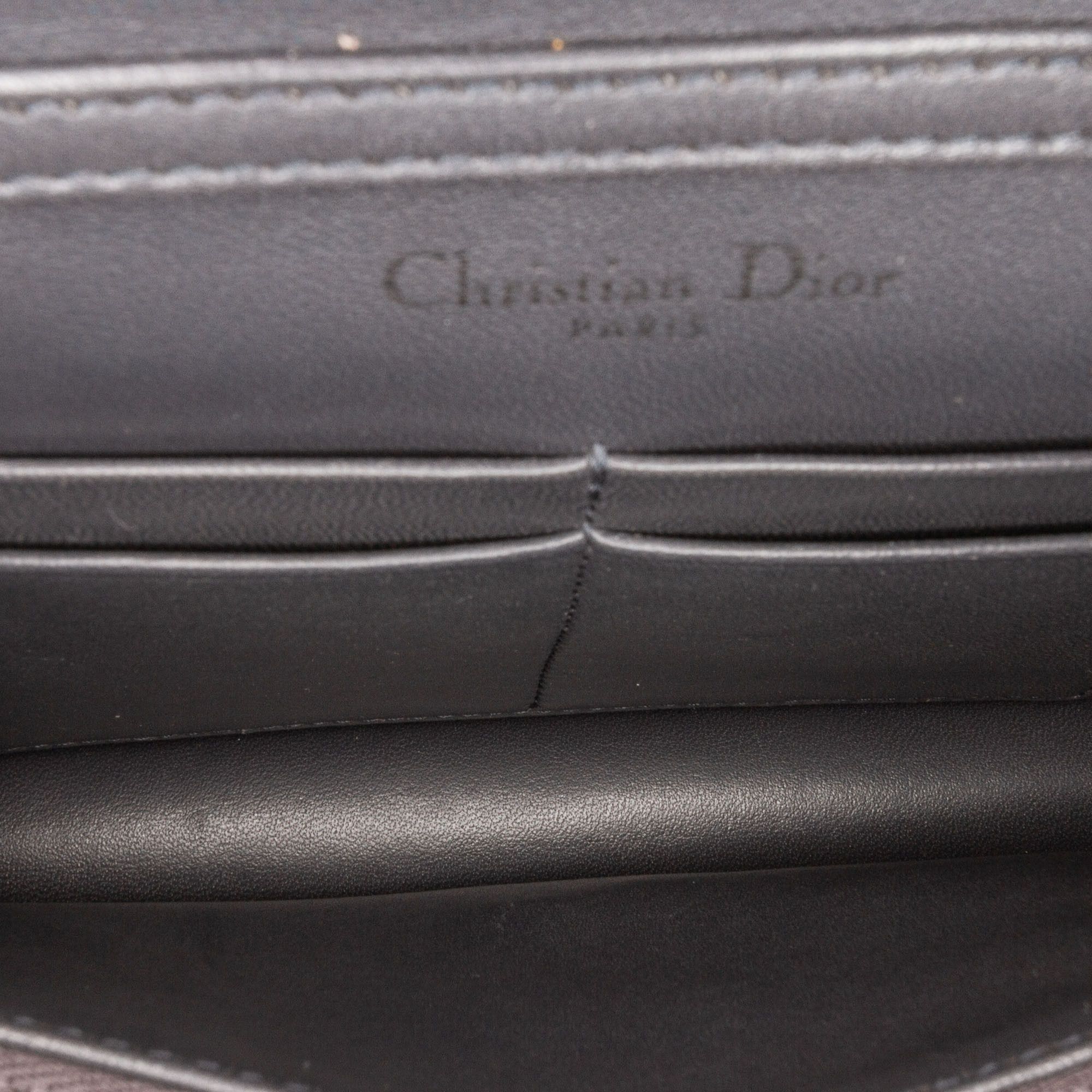 Dior Dior Metallic Patent Microcannage Diorama Wallet on Chain Black Size ONE SIZE - 4 Thumbnail
