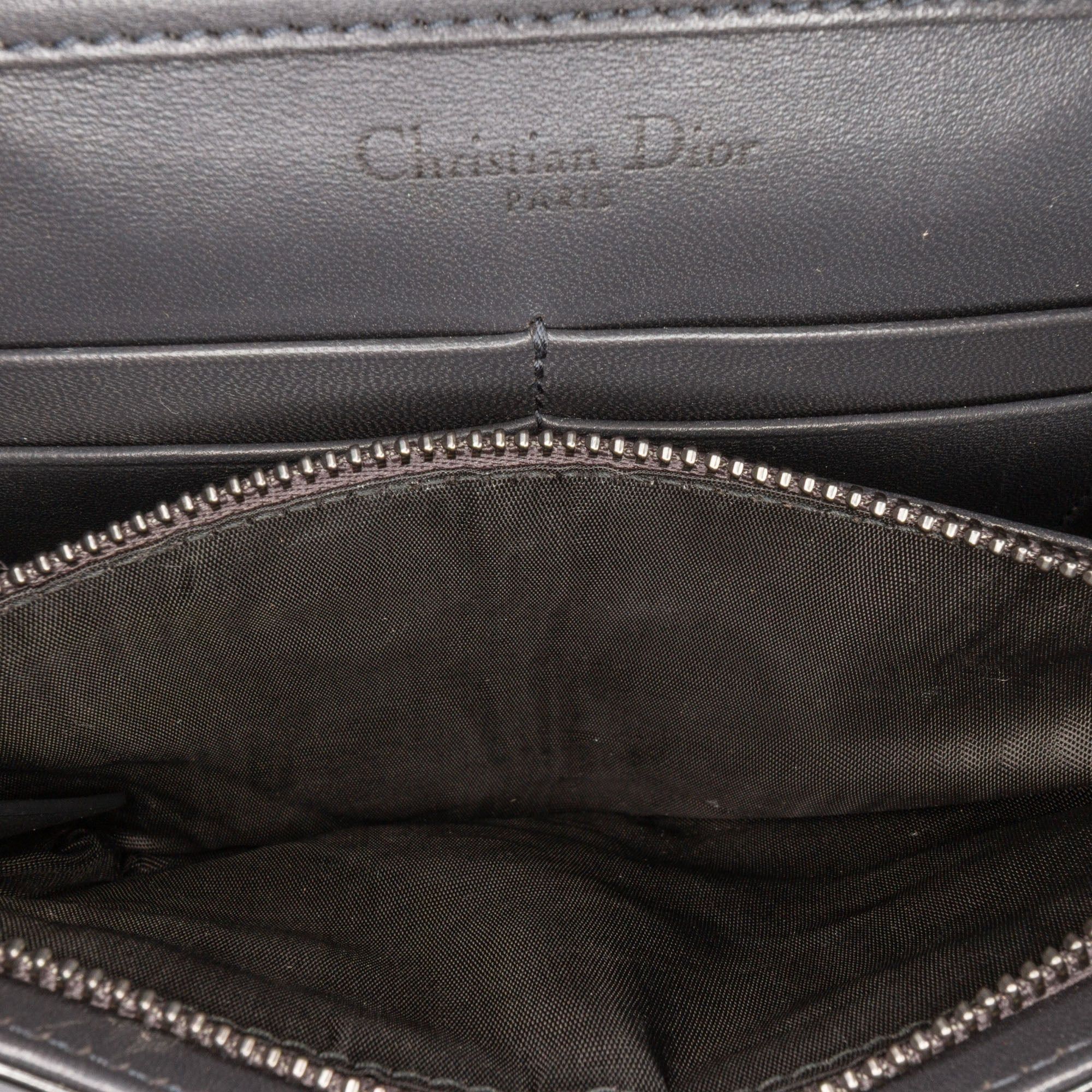 Dior Dior Metallic Patent Microcannage Diorama Wallet on Chain Black Size ONE SIZE - 5 Thumbnail