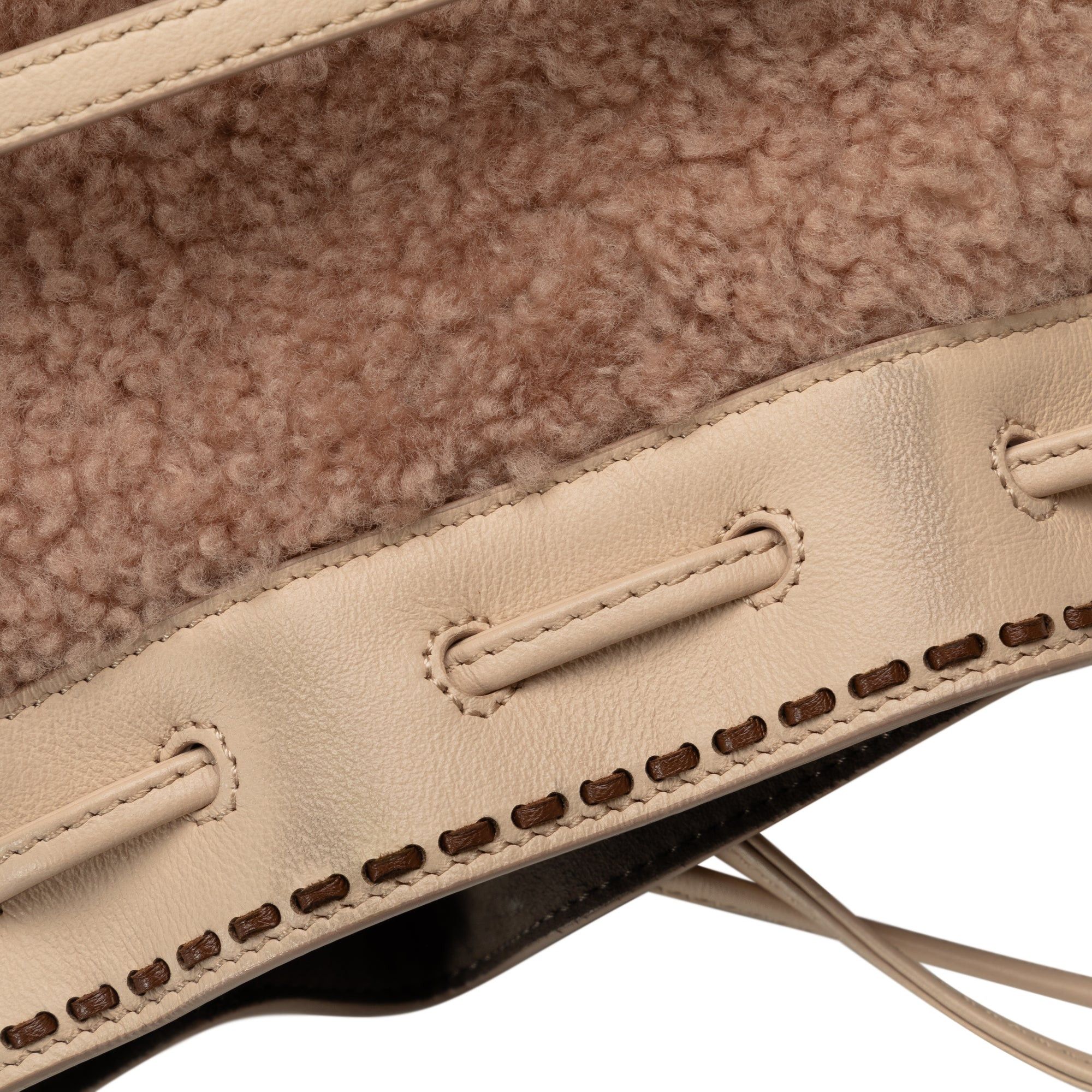 Fendi Fendi Shearling Mini Mon Tresor Bucket Bag Pink Size ONE SIZE - 8 Thumbnail