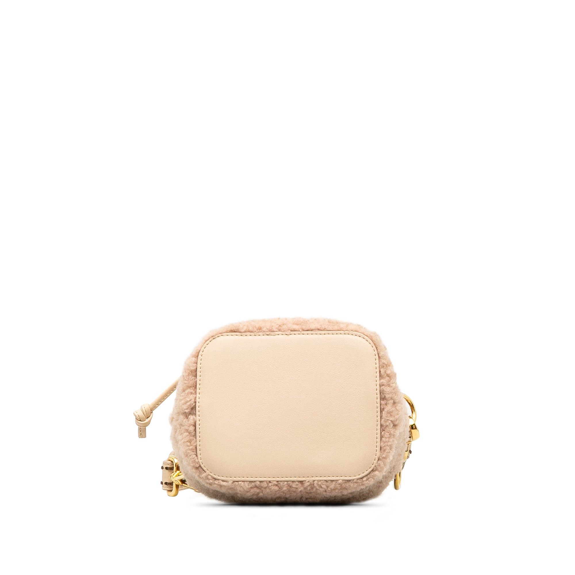 Fendi Fendi Shearling Mini Mon Tresor Bucket Bag Pink Size ONE SIZE - 4 Thumbnail