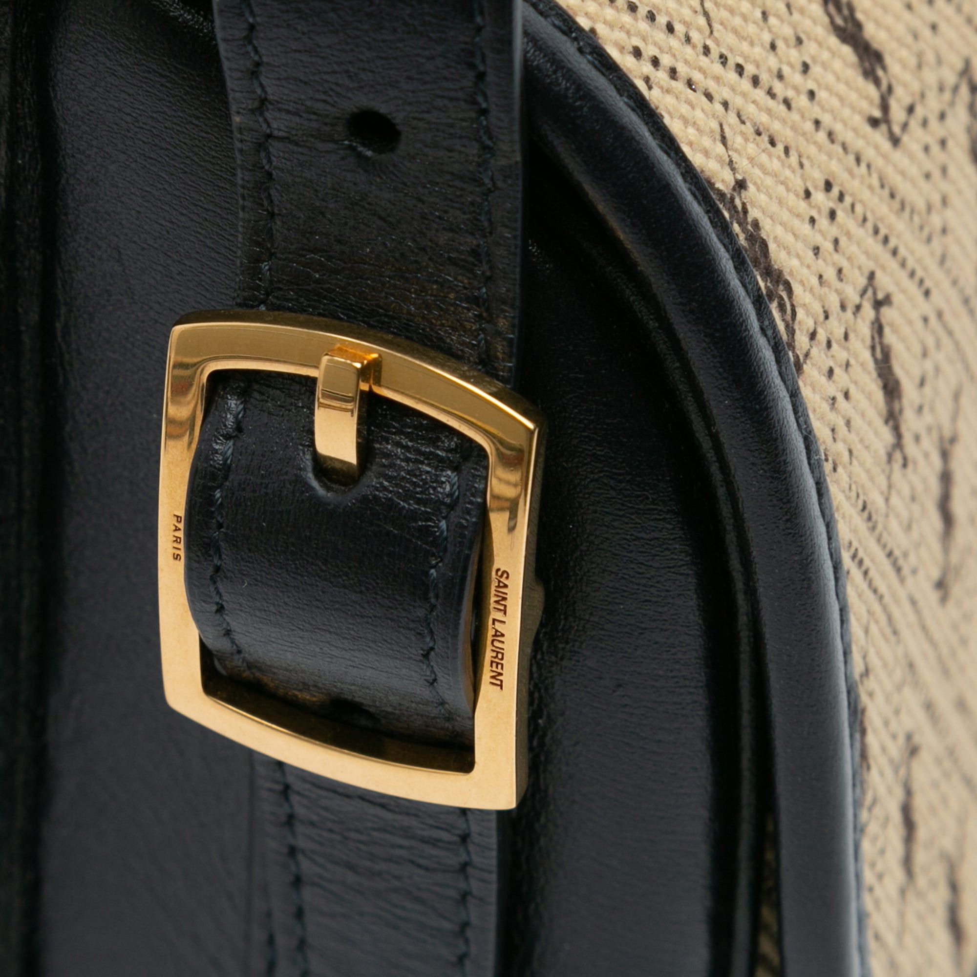 Saint Laurent Paris Saint Laurent Medium Canvas Monogram All Over Crossbody Brown Size ONE SIZE - 9 Thumbnail