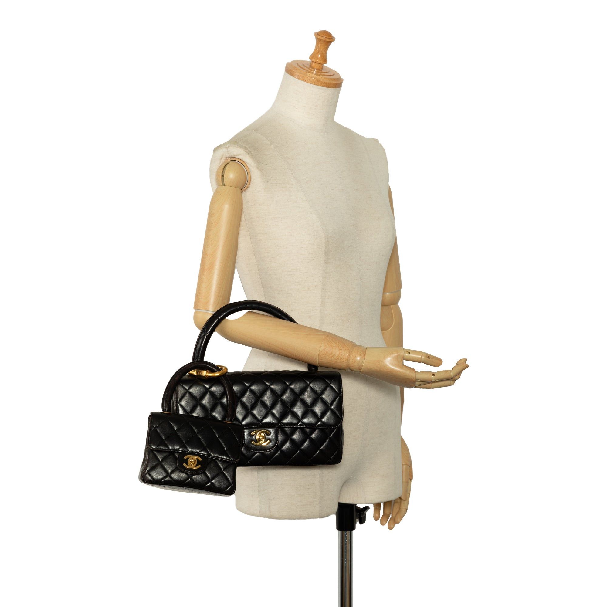 Chanel Chanel Classic Lambskin Kelly Flap Bag Set Black Size ONE SIZE - 17 Thumbnail