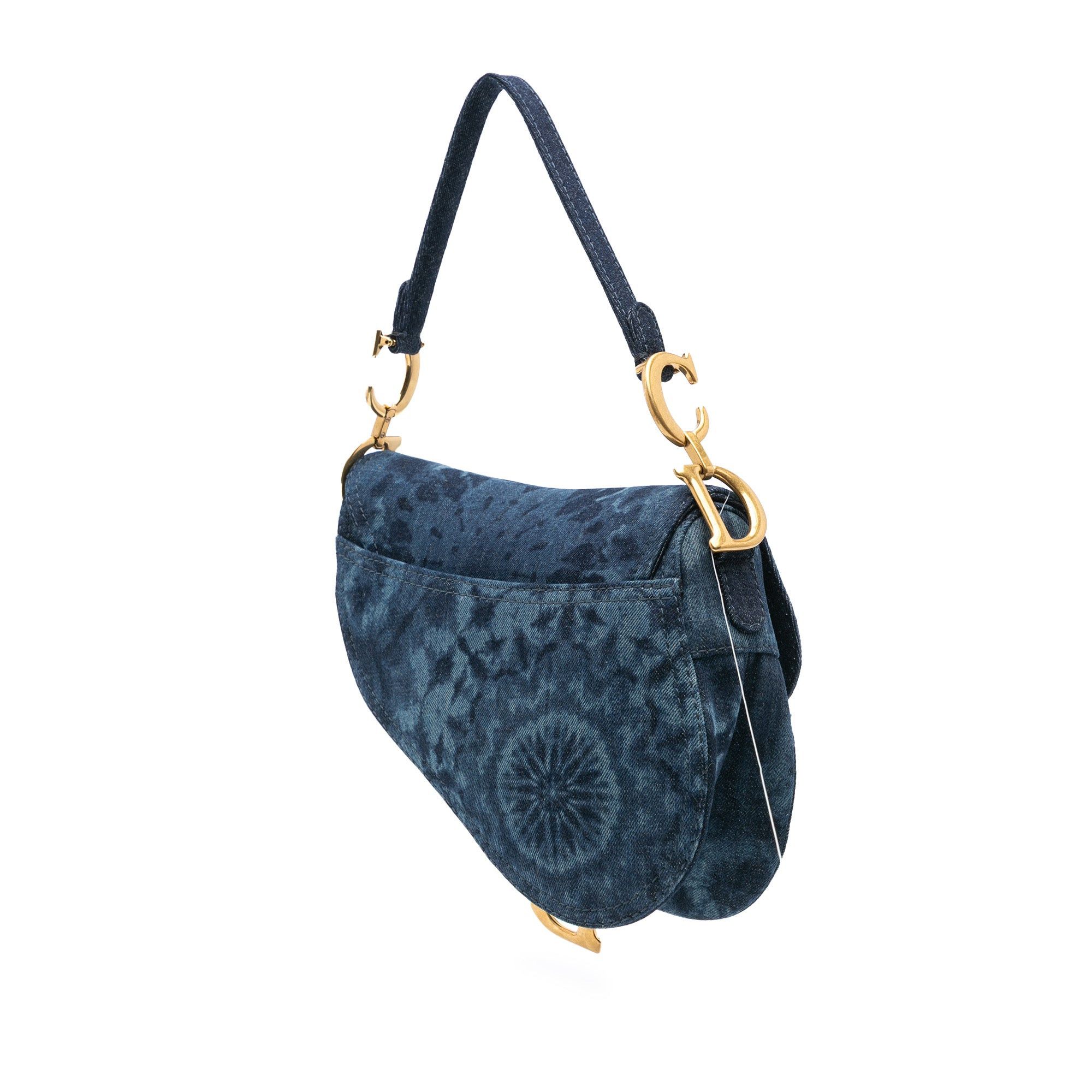 Dior Dior Denim Tie Dye Saddle Bag Blue Size ONE SIZE - 2 Thumbnail