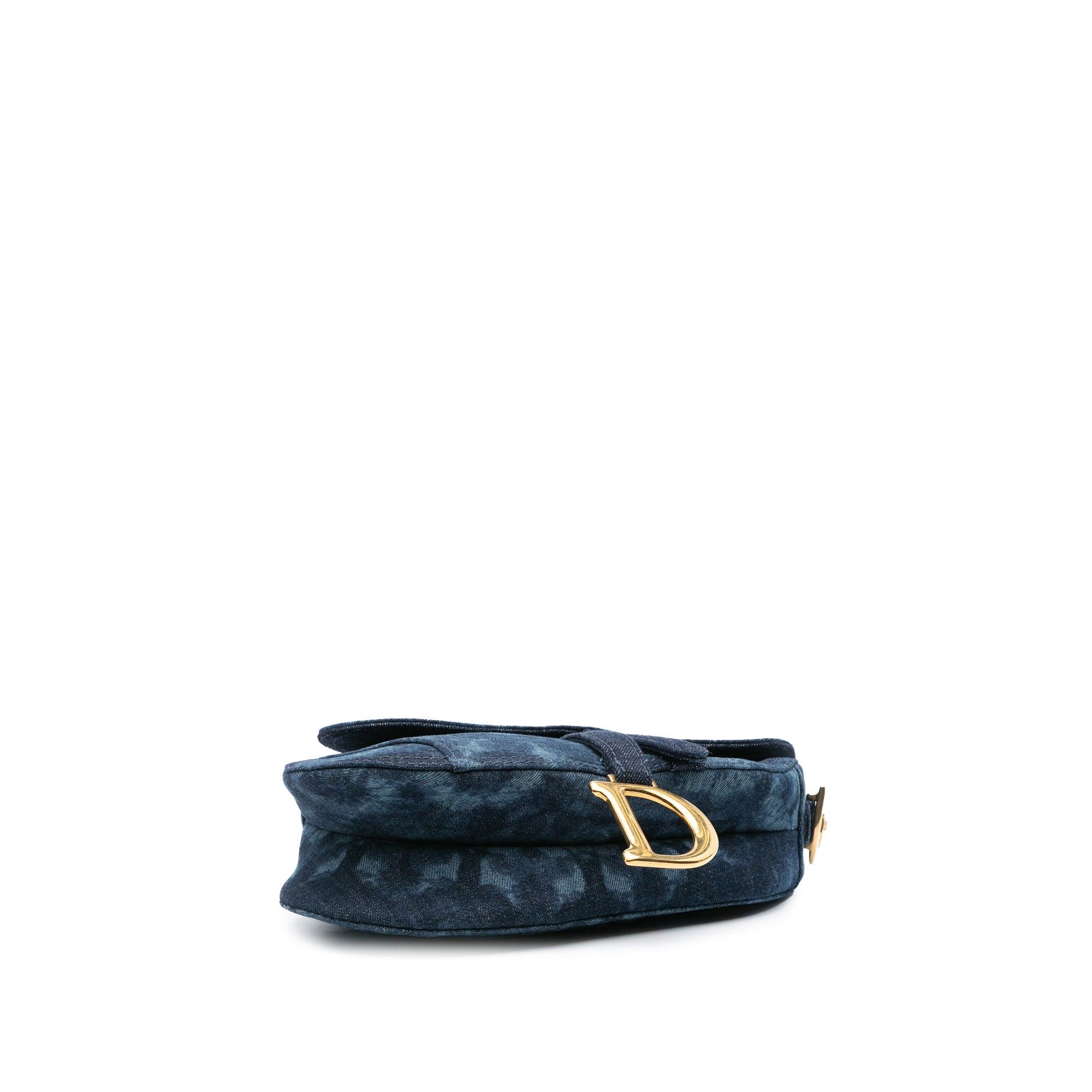 Dior Dior Denim Tie Dye Saddle Bag Blue Size ONE SIZE - 3 Thumbnail