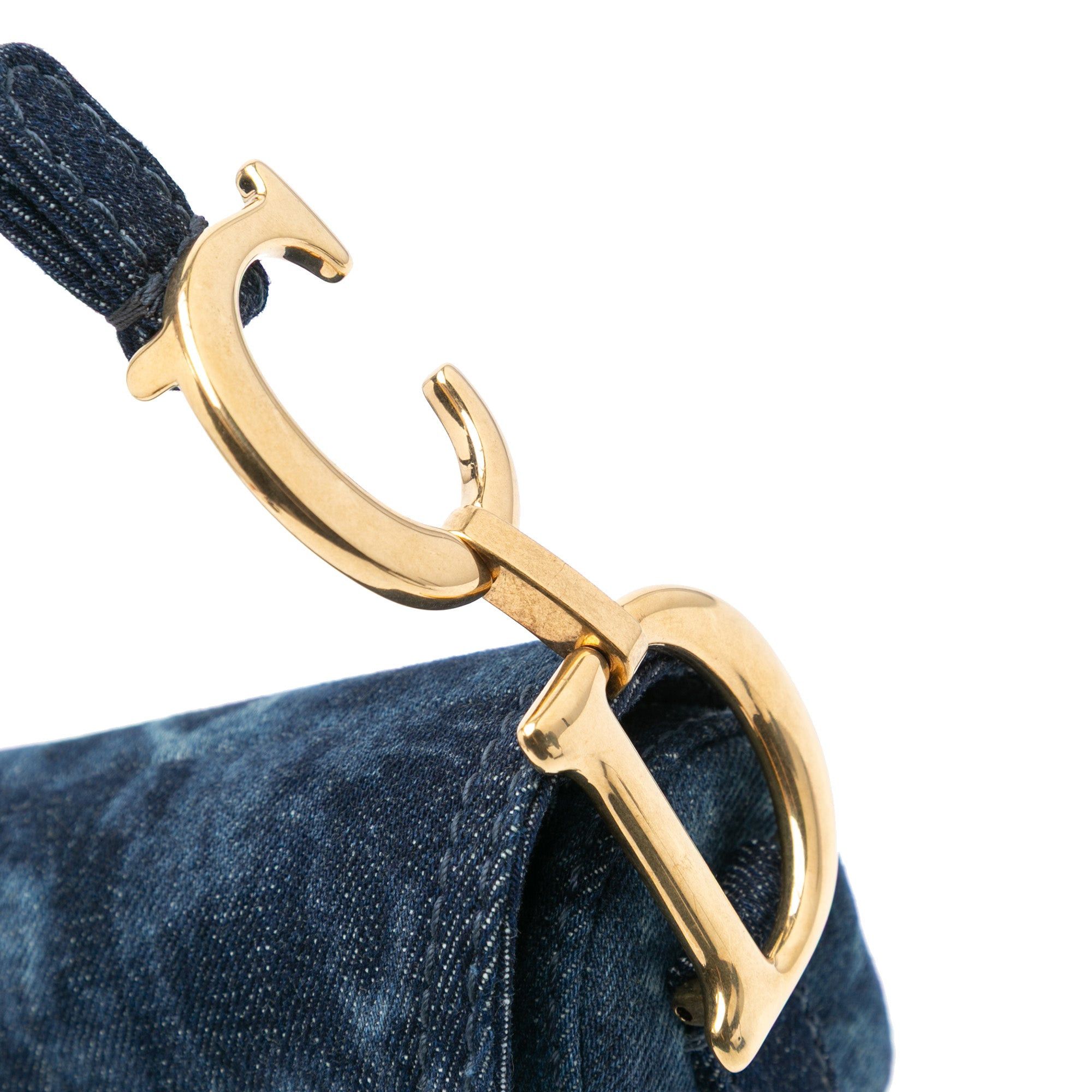 Dior Dior Denim Tie Dye Saddle Bag Blue Size ONE SIZE - 7 Thumbnail
