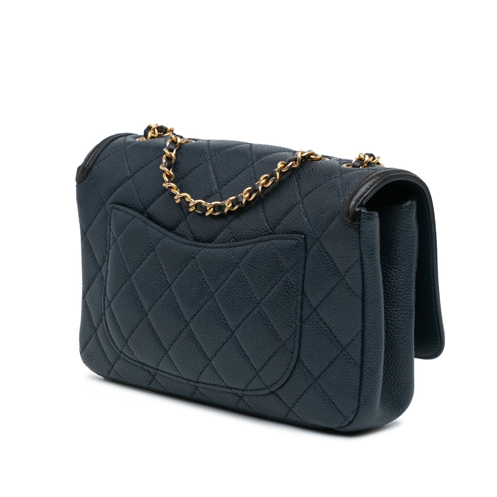 Chanel Chanel Small Bicolor Caviar CC Filigree Flap Blue Size ONE SIZE - 2 Thumbnail