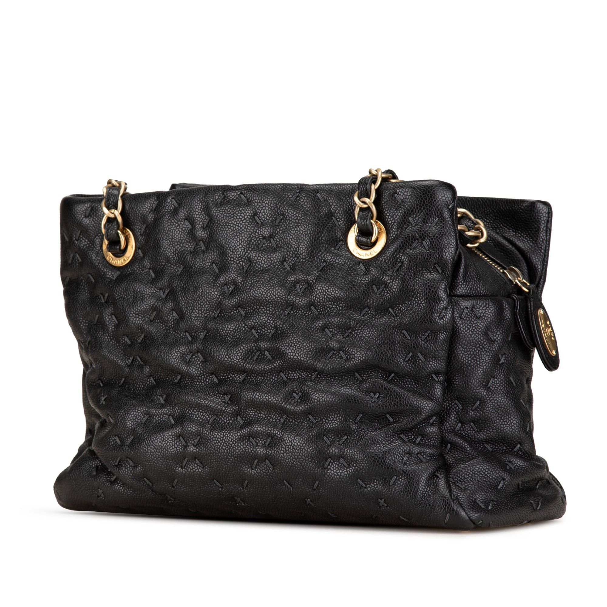 Chanel Chanel CC Caviar Wild Stitch Tote Black Size ONE SIZE - 2 Thumbnail