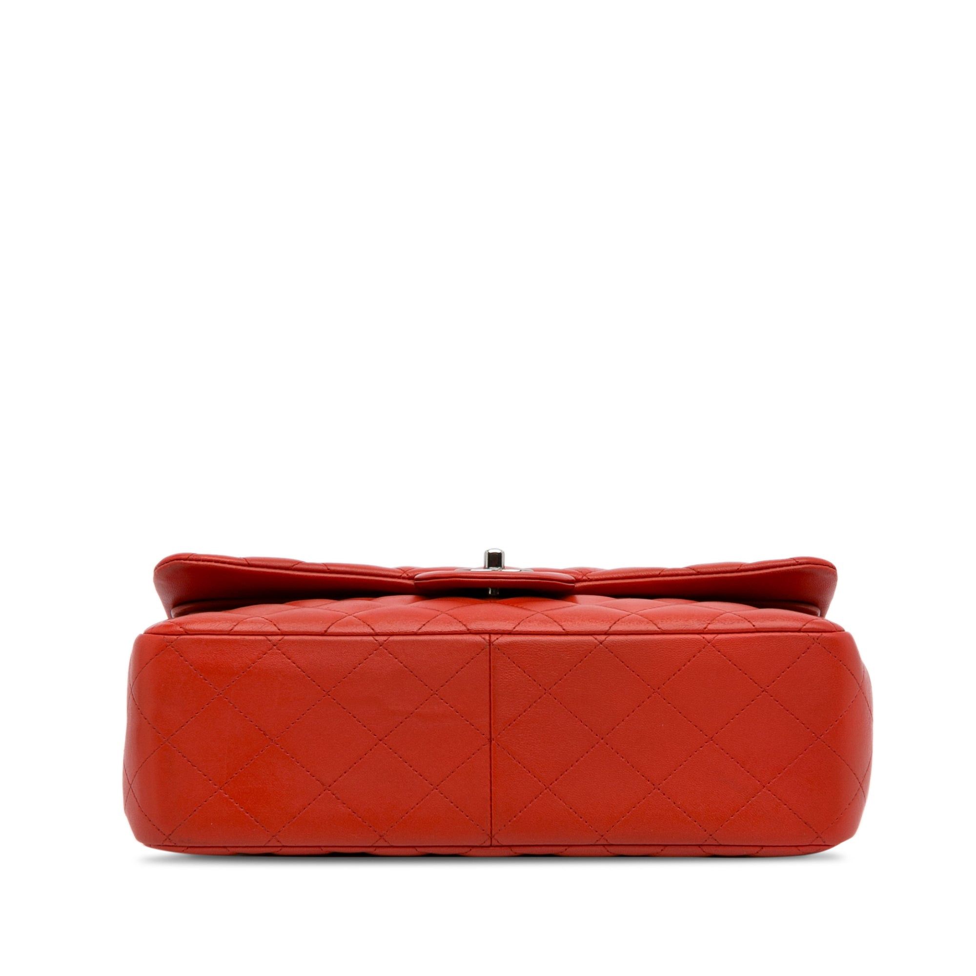 Chanel Chanel Jumbo Classic Lambskin Double Flap Orange Size ONE SIZE - 5 Thumbnail