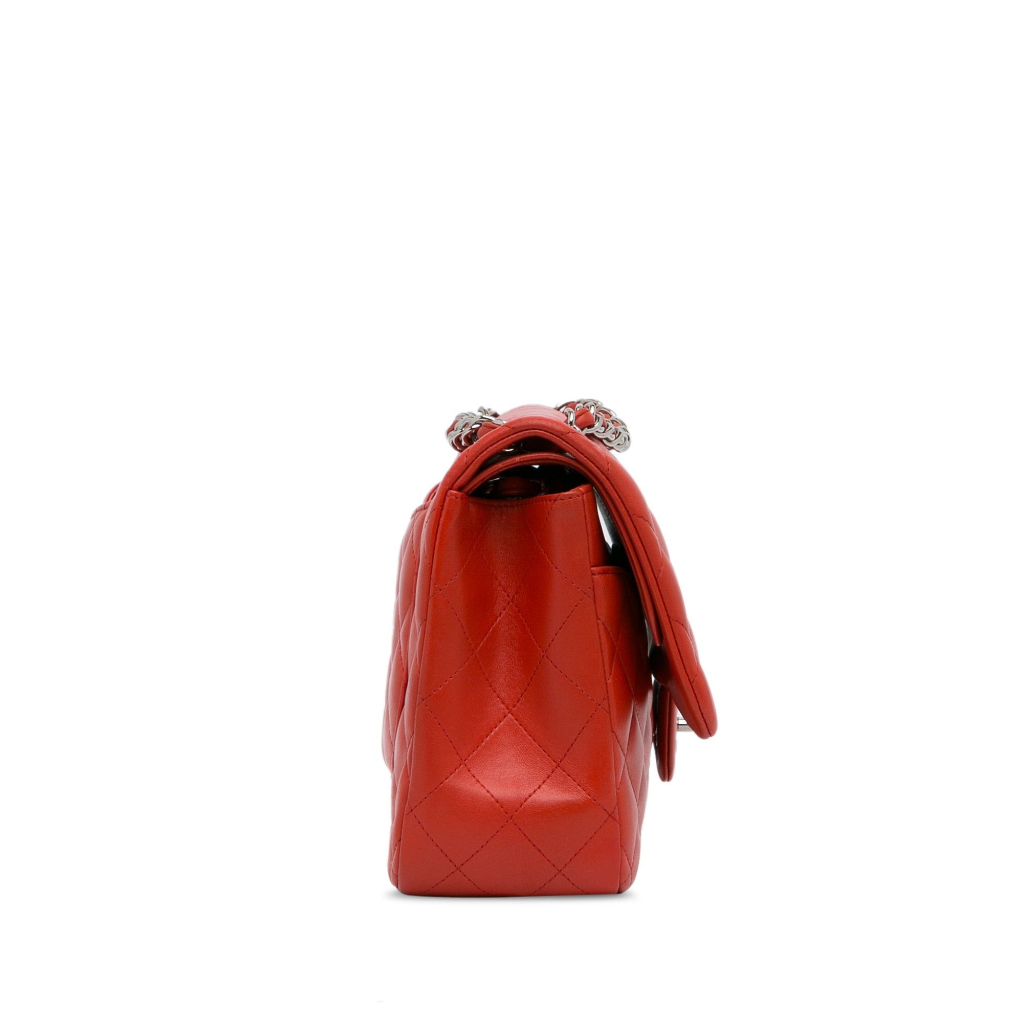 Chanel Chanel Jumbo Classic Lambskin Double Flap Orange Size ONE SIZE - 4 Thumbnail