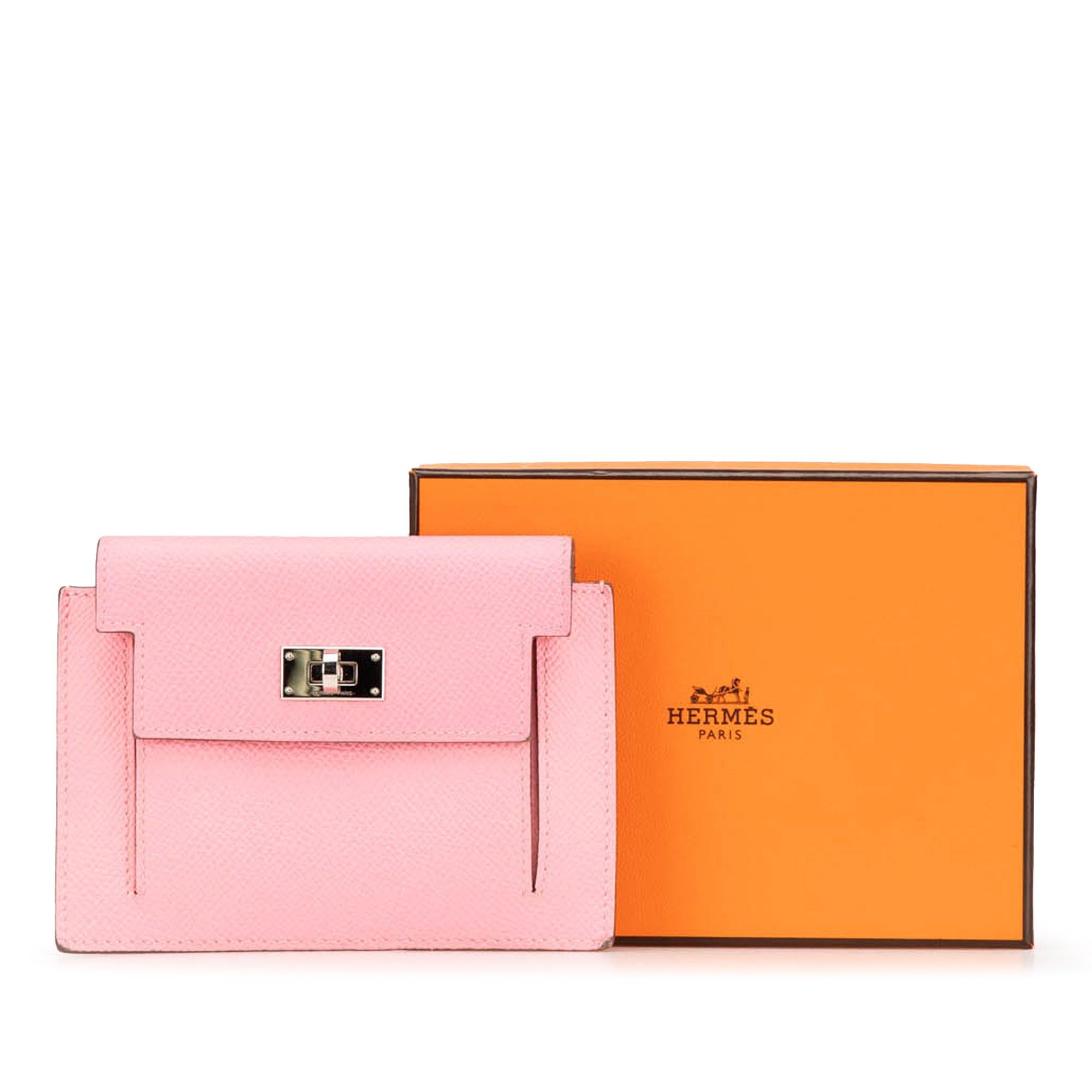 Hermes Hermès Epsom Kelly Pocket Compact Wallet Pink Size ONE SIZE - 15 Thumbnail