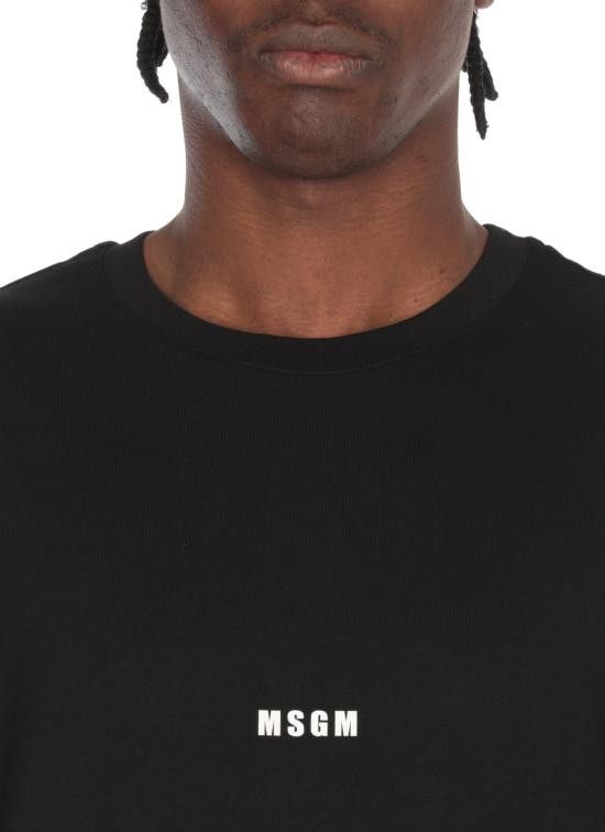 MSGM MSGM Men T-Shirts 2000MM500 20000299 Black Size US S / EU 44-46 / 1 - 4 Thumbnail