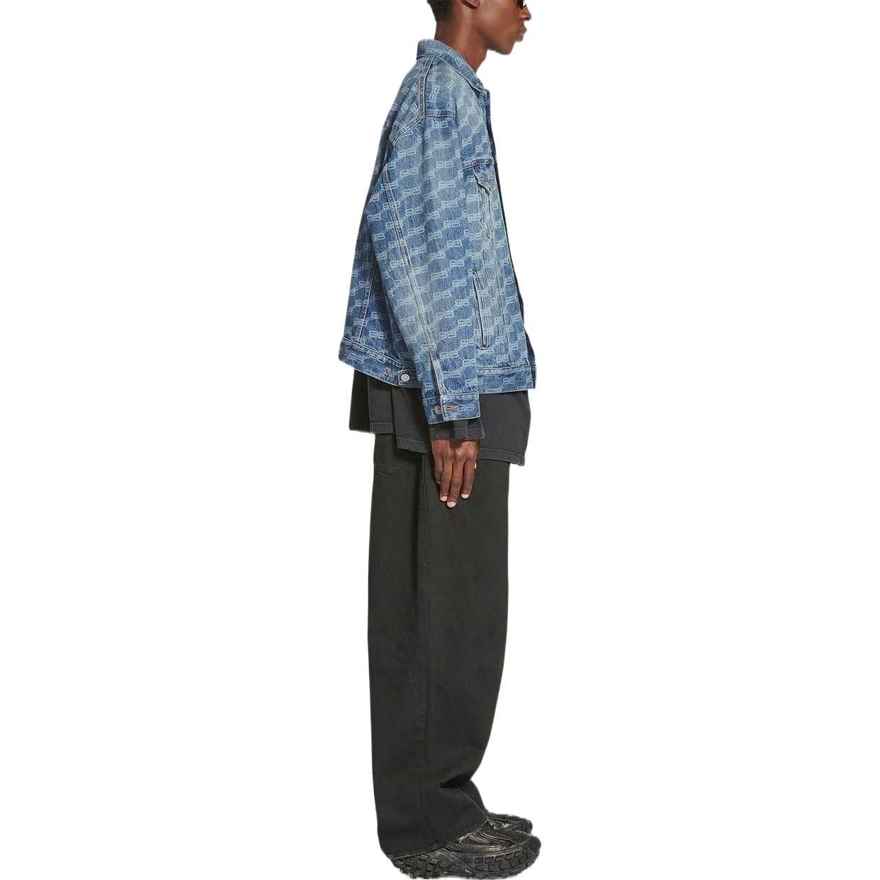 Balenciaga Balenciaga BB Monogram Large Fit Jacket 'Blue' Size US L / EU 52-54 / 3 - 4 Thumbnail