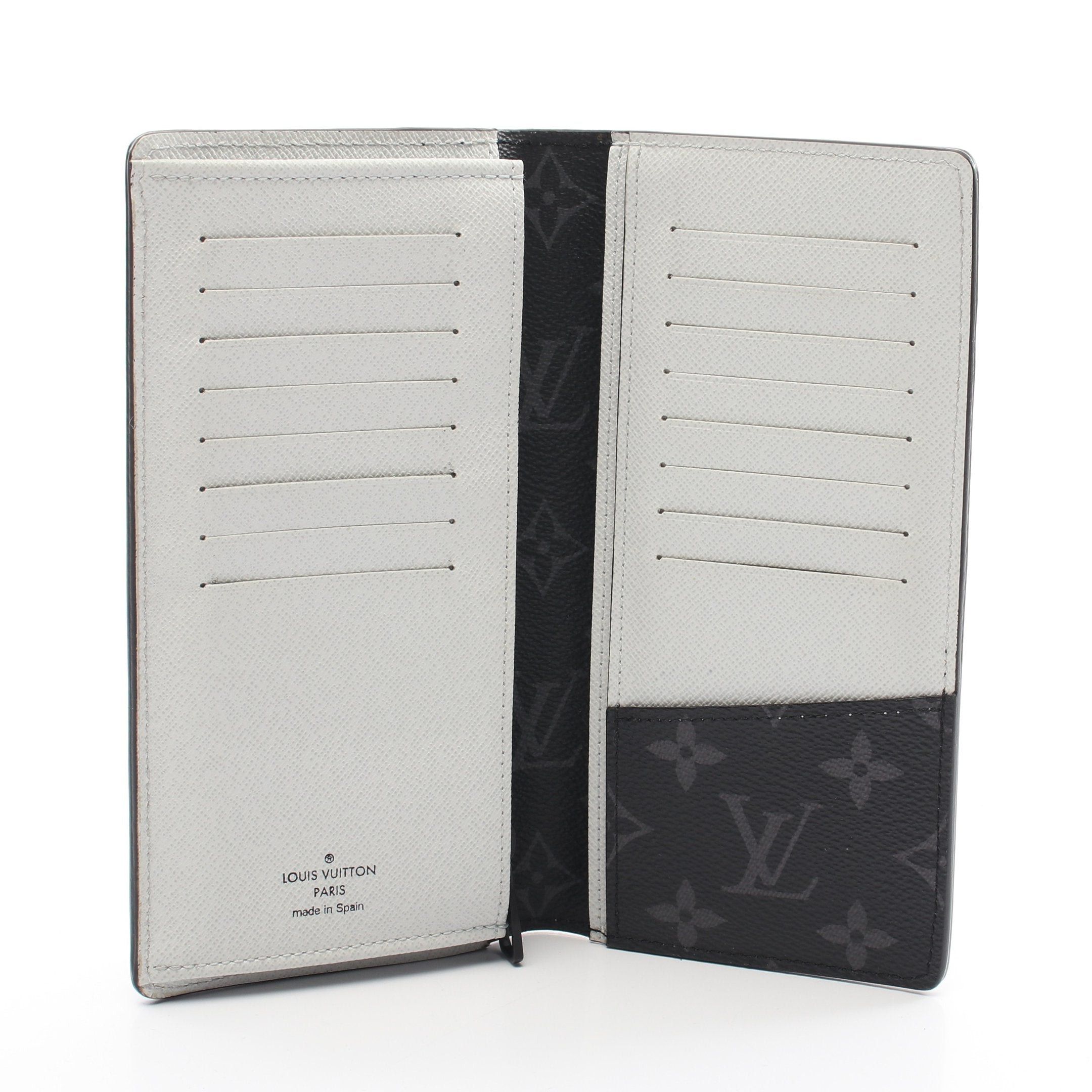 Louis Vuitton Louis Vuitton Portefeuil Brother Epi Monogram Eclipse Bi-Fold Long Wallet Leather Navy Light Gray Black Size ONE SIZE - 3 Thumbnail