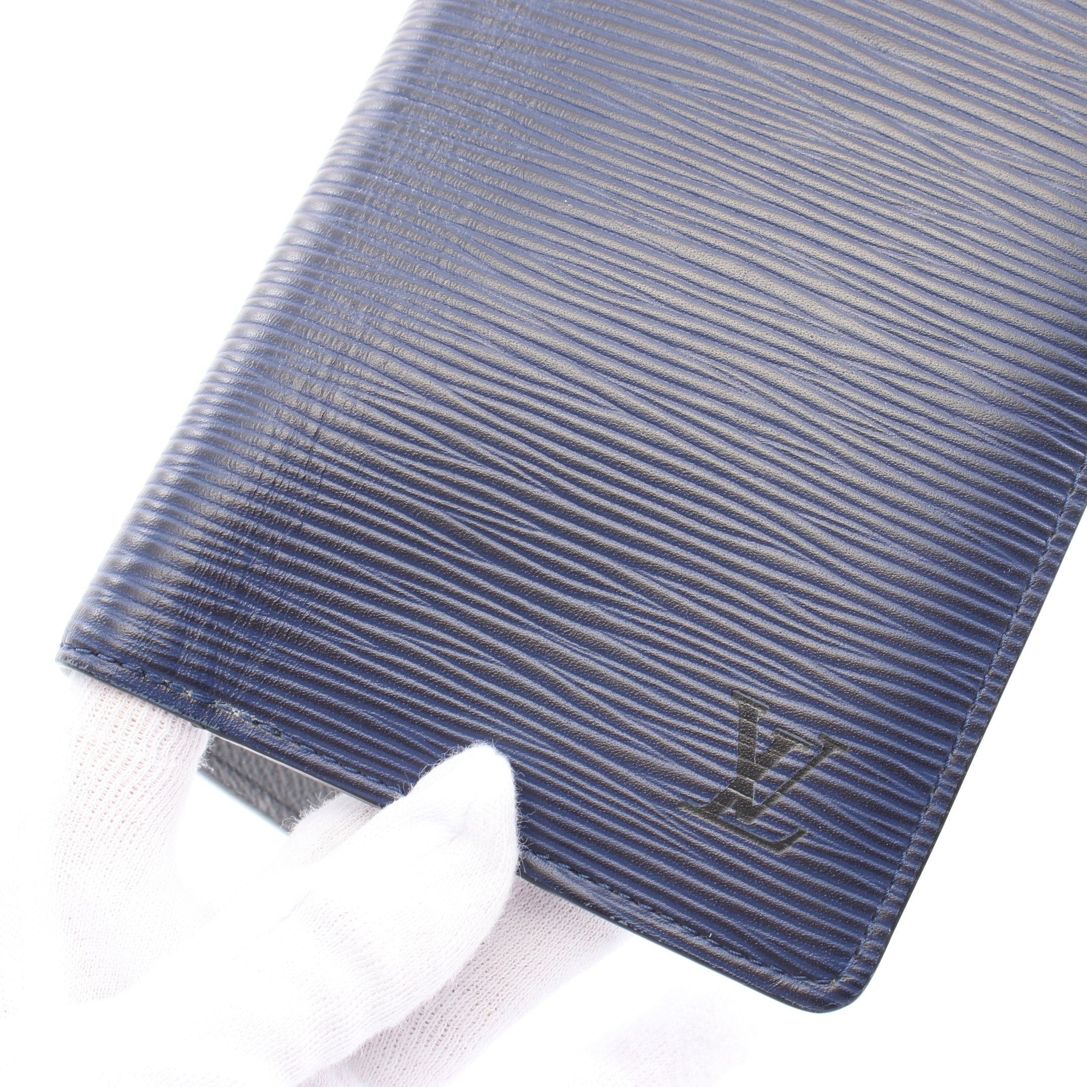Louis Vuitton Louis Vuitton Portefeuil Brother Epi Monogram Eclipse Bi-Fold Long Wallet Leather Navy Light Gray Black Size ONE SIZE - 9 Thumbnail