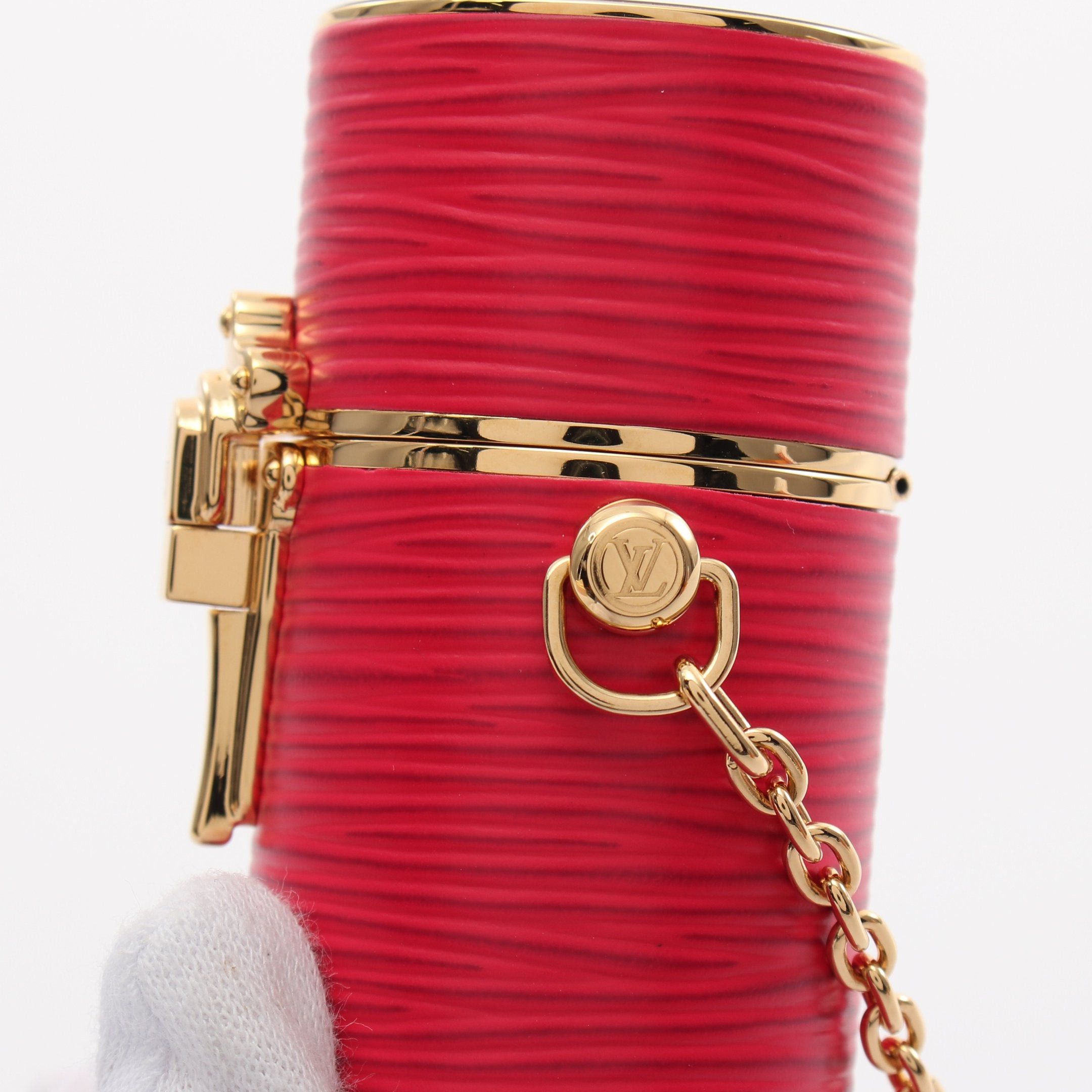Louis Vuitton Louis Vuitton Lipstick Case Epi Accessory Leather Pink Gold With Chain Strap Size ONE SIZE - 8 Thumbnail