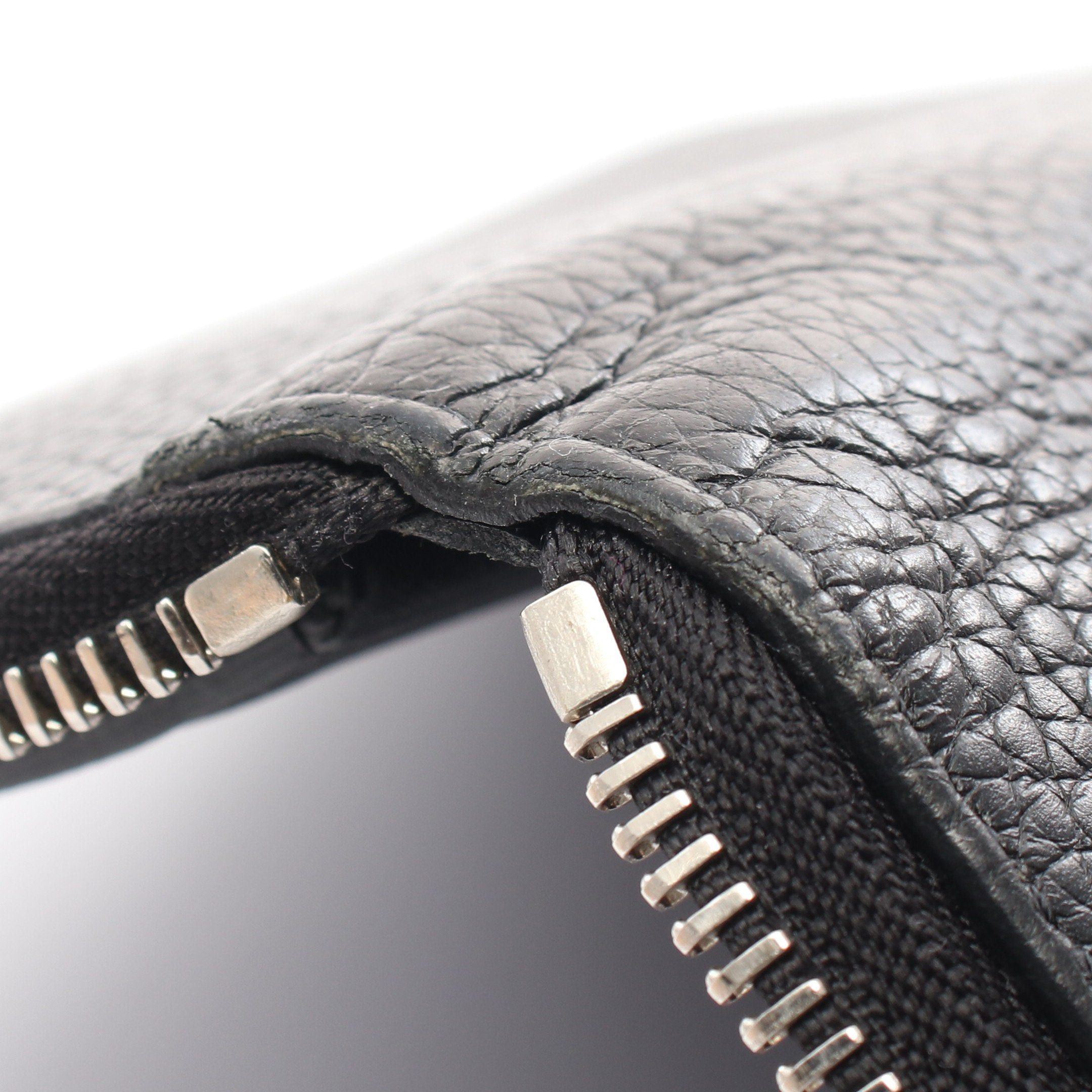 Louis Vuitton Louis Vuitton Zippy Wallet Vertical Round Zipper Long Taurillon Leather Black Size ONE SIZE - 7 Thumbnail