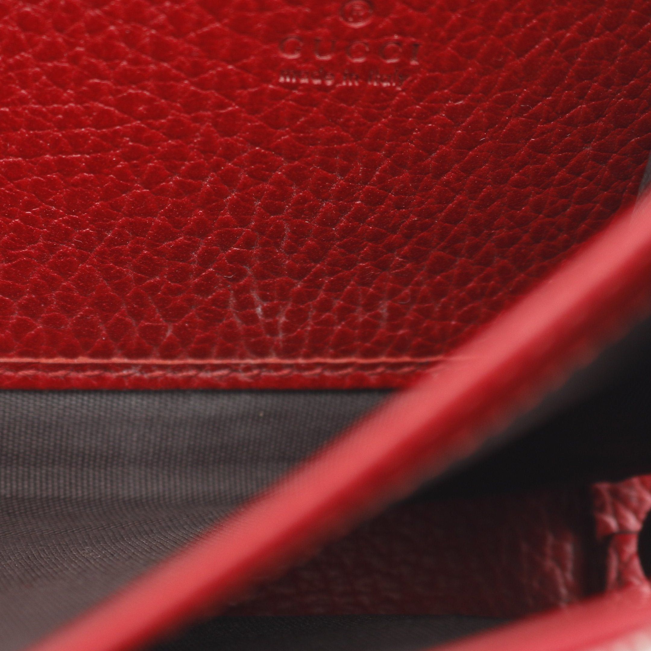 Gucci Gucci Dionysus Chain Wallet Leather Red Size ONE SIZE - 11 Thumbnail